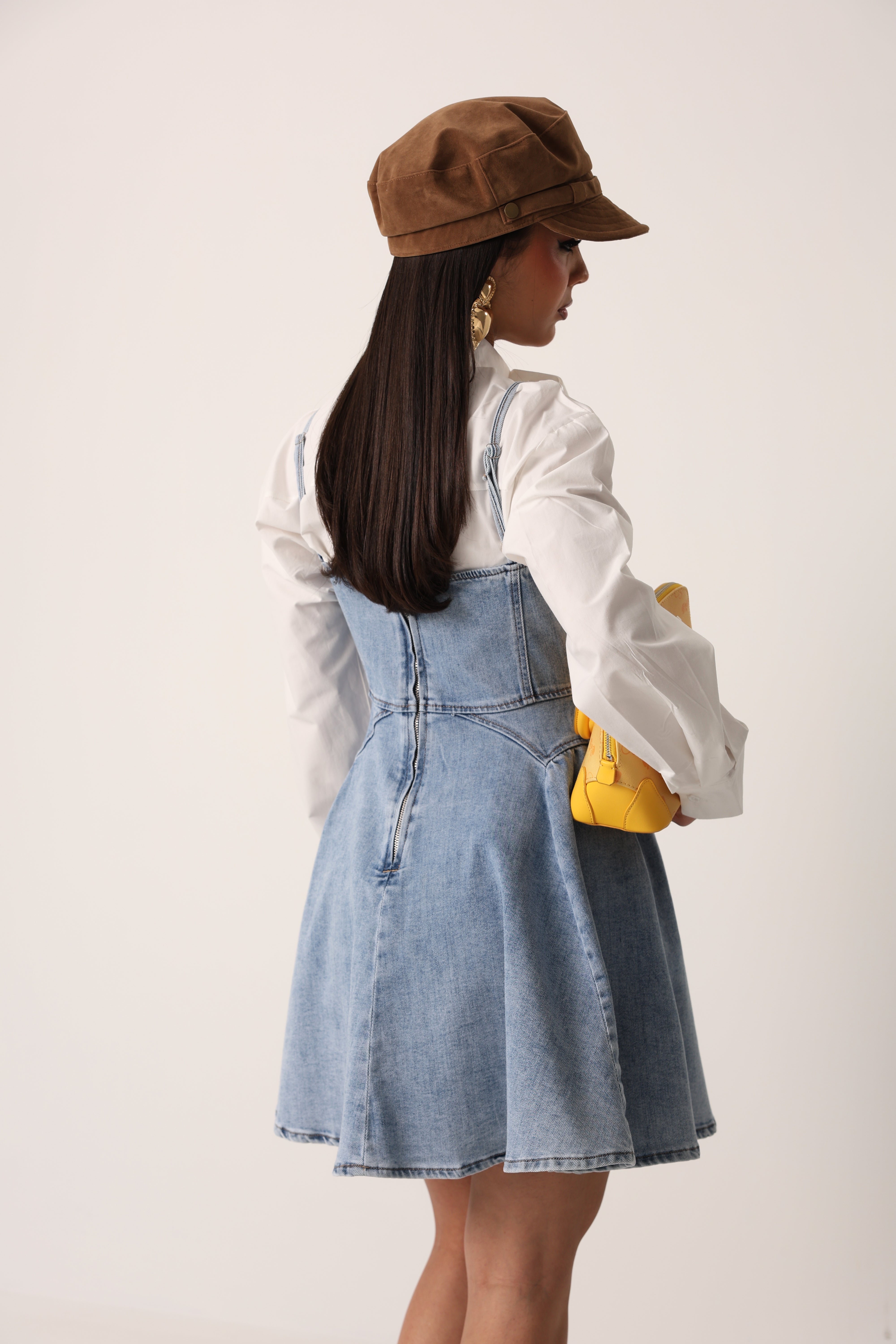 VESTITO SVASATO SILVANA DENIM CHIARO