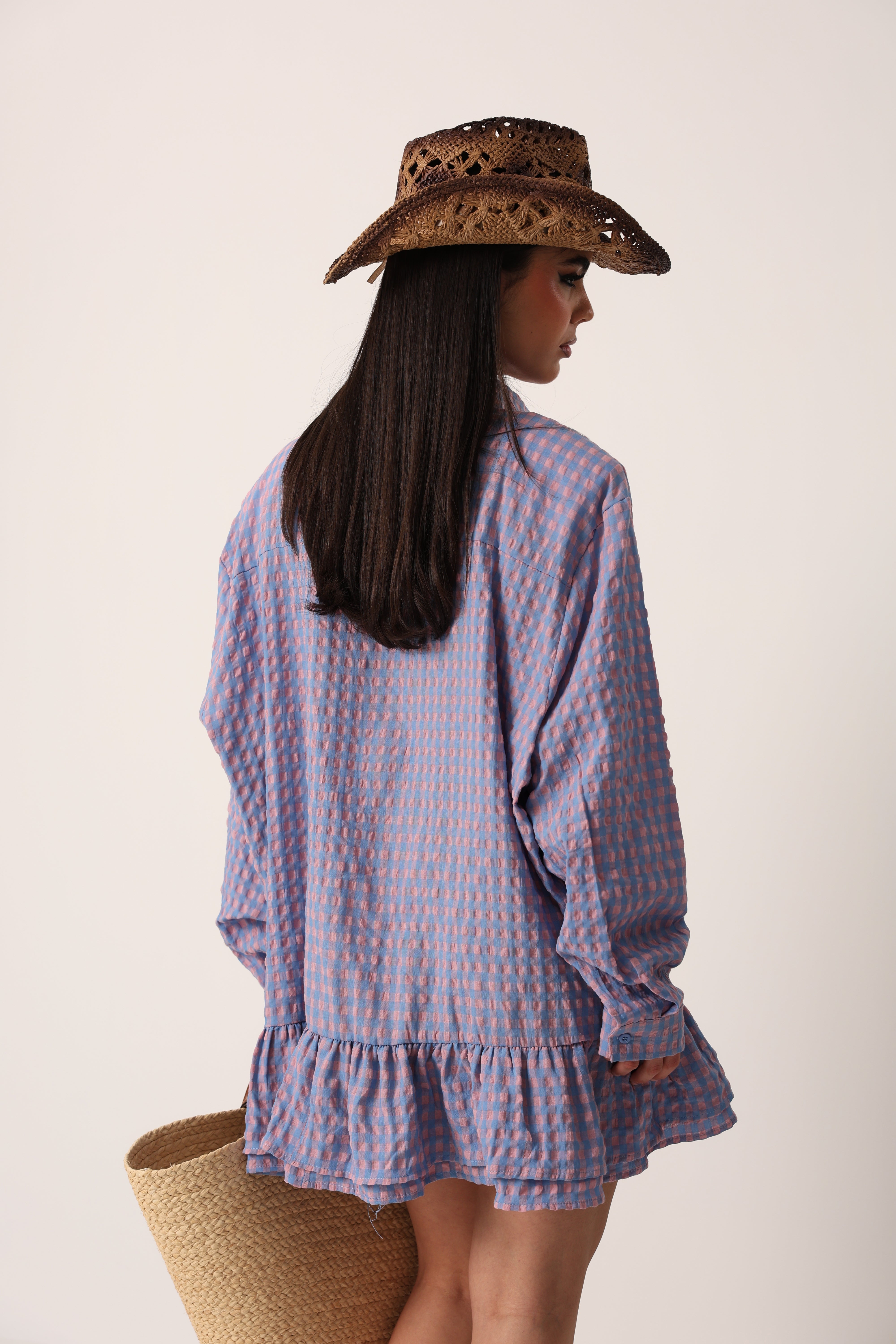 VESTITO QUADRI BONNY ROSA/AZZURRO