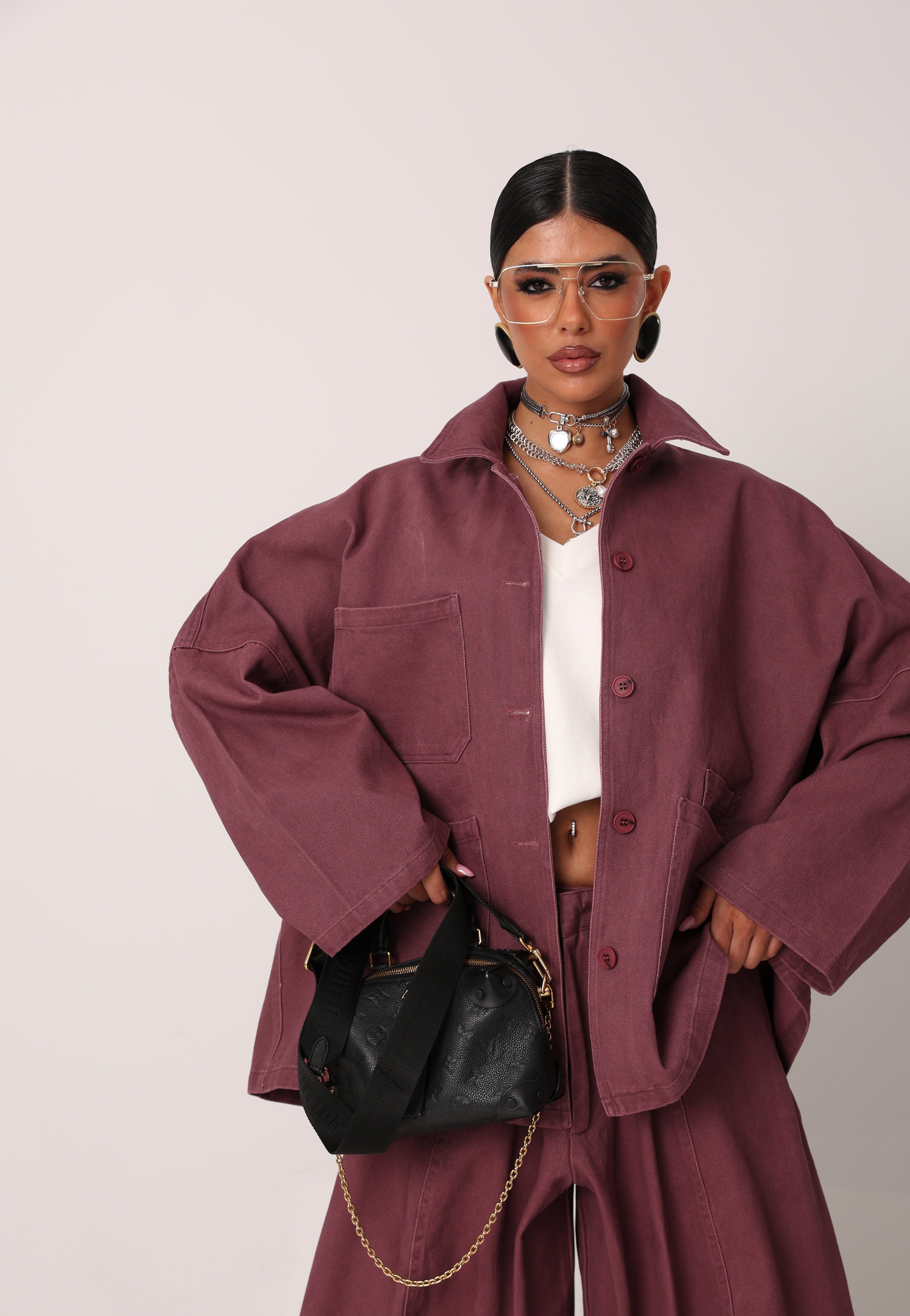 CAMICIA TASCHE MELISSE MALVA