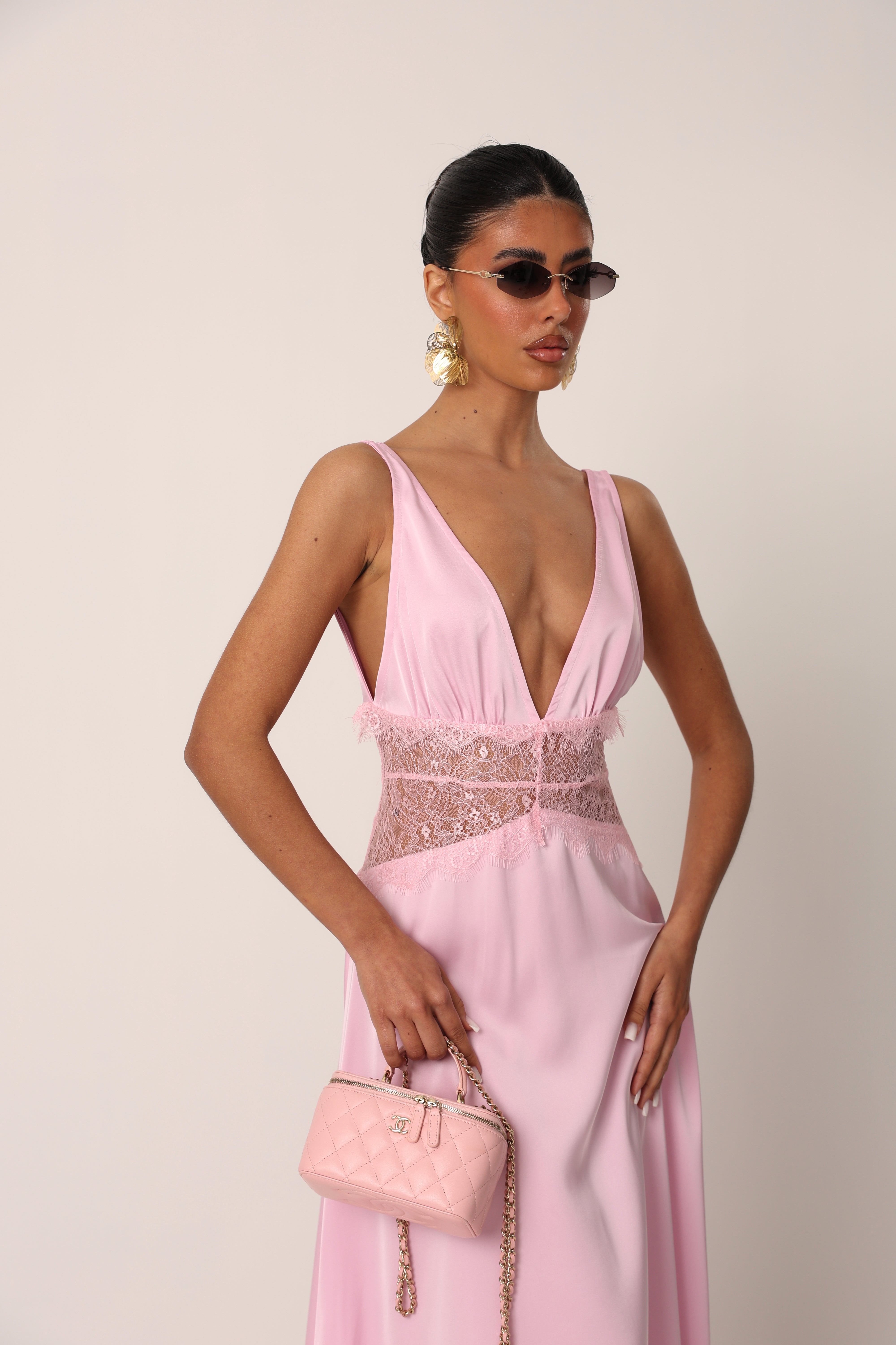 VESTITO PIZZO ALARA ROSA