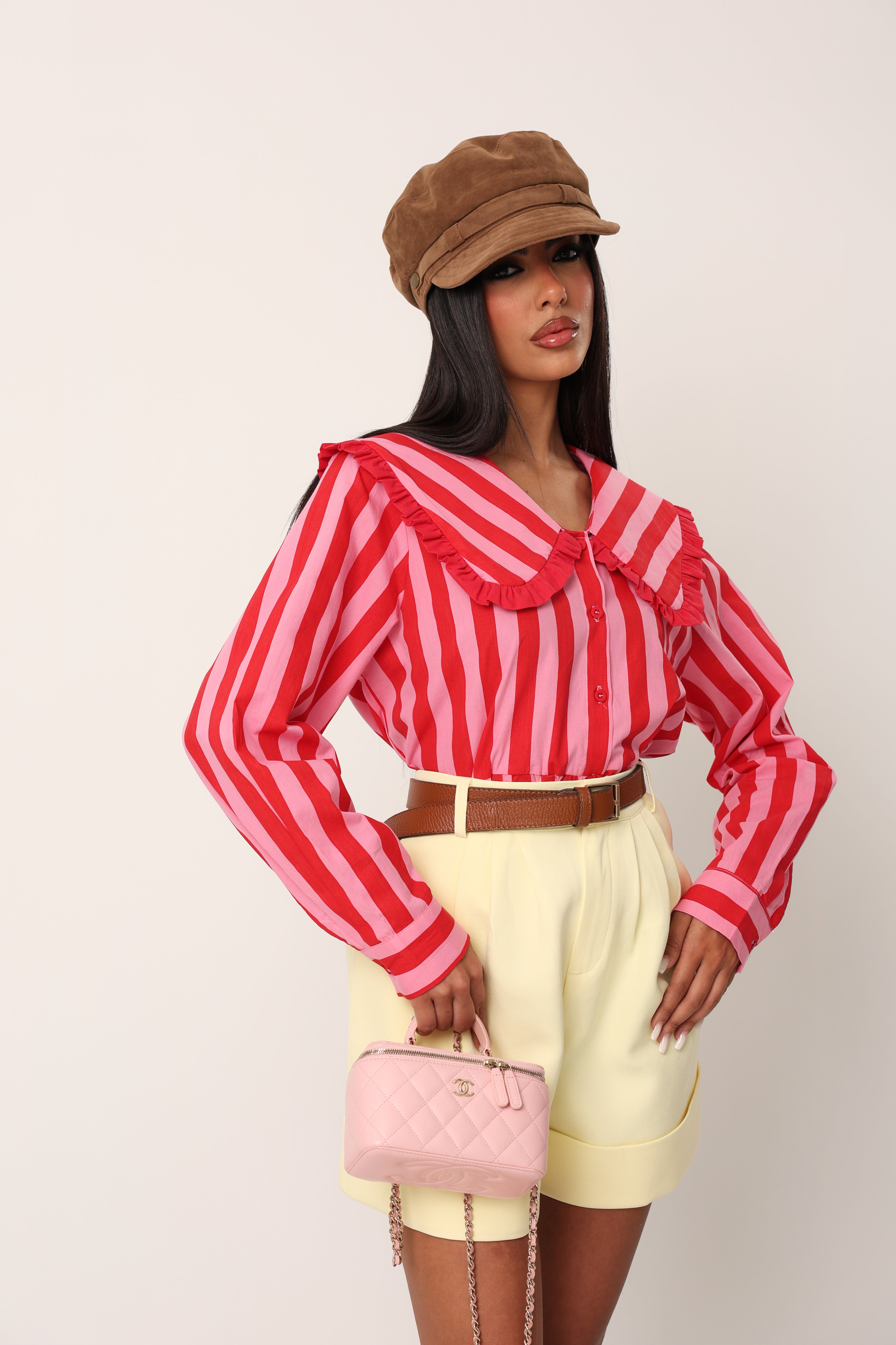 CAMICIA RIGHE DANY ROSSA/ROSA