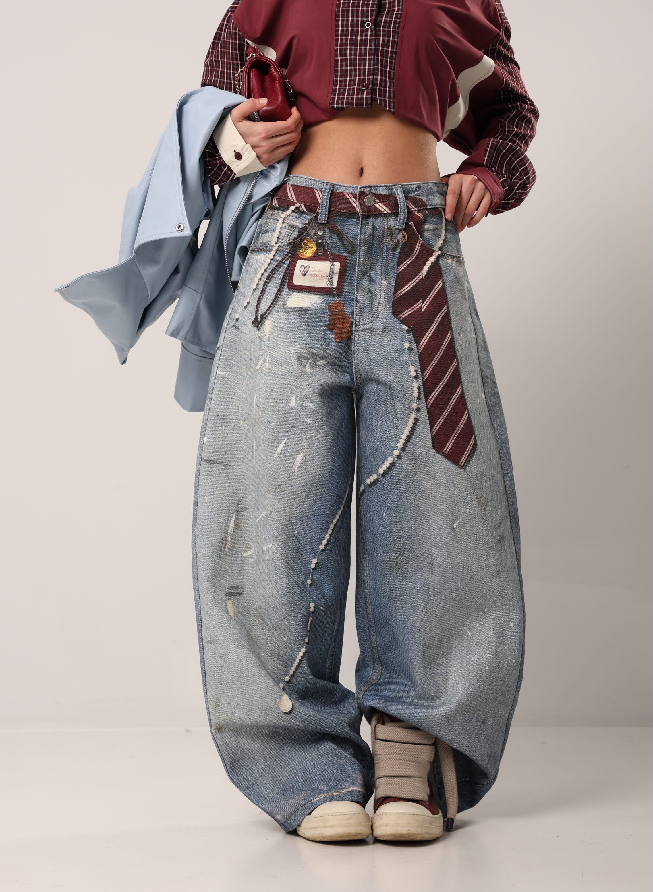 JEANS NECKTIE DENIM CHIARO