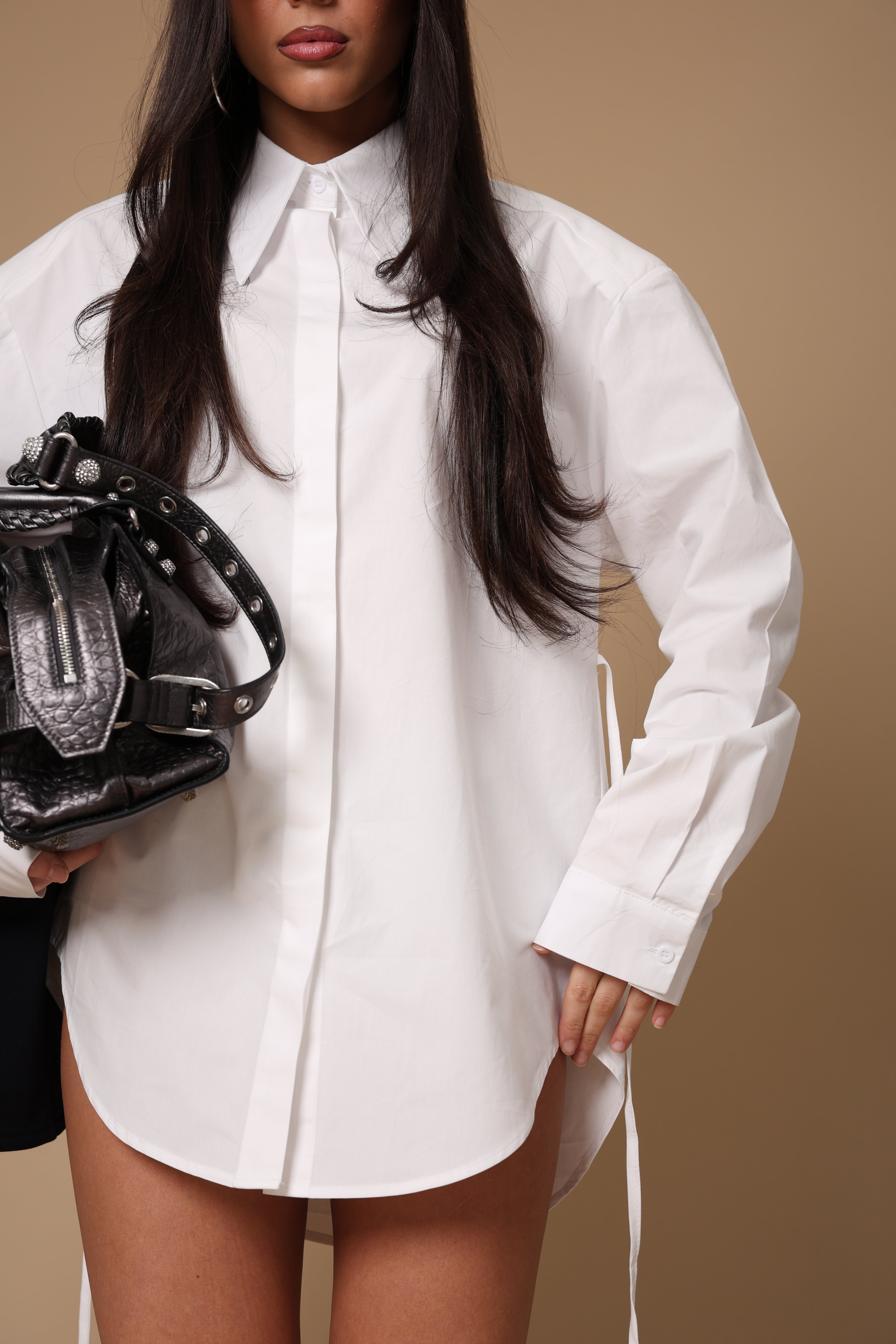 CAMICIA SPALLINE REBUS BIANCA