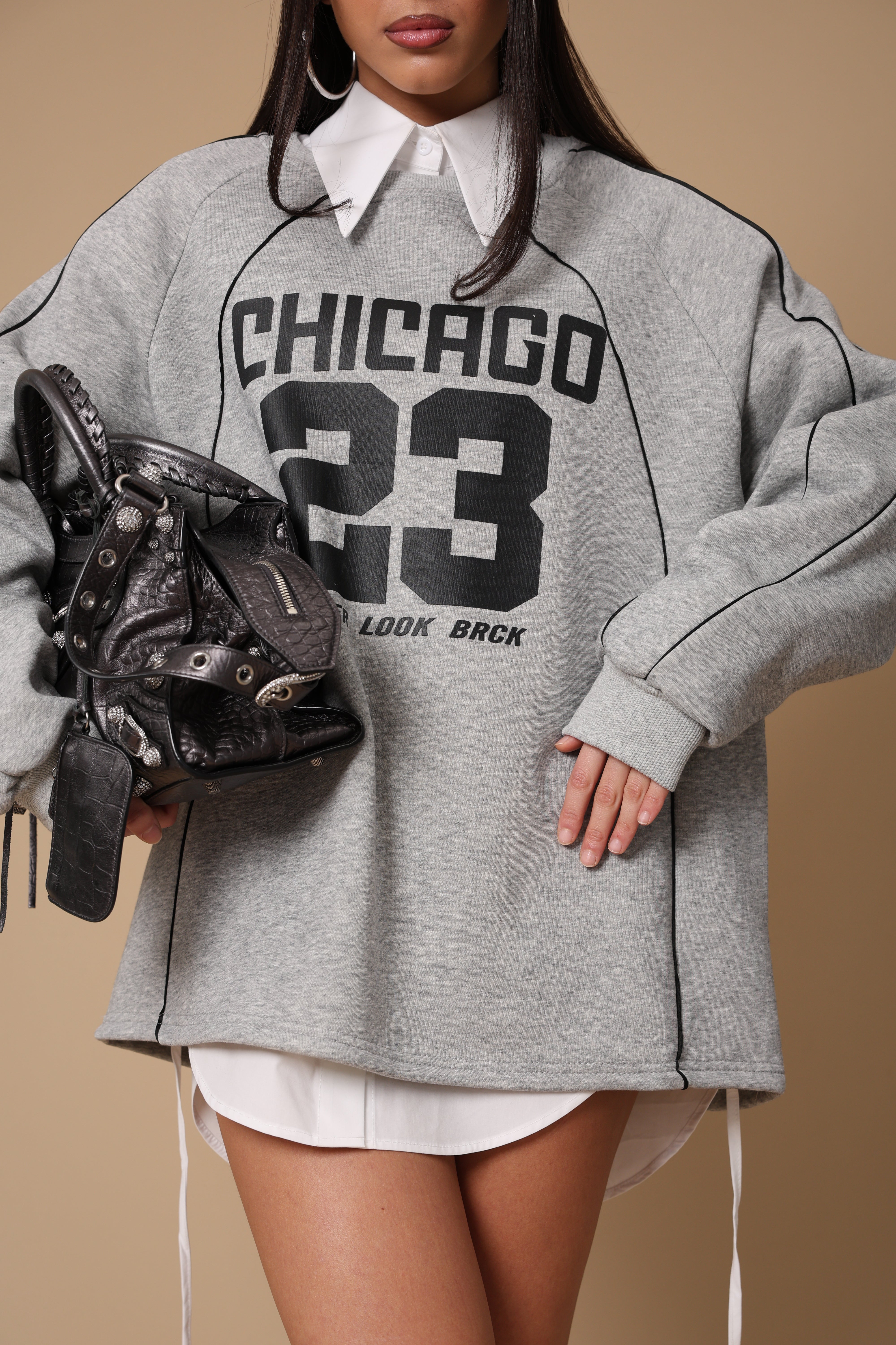 FELPA CHICAGO 23 GRIGIO