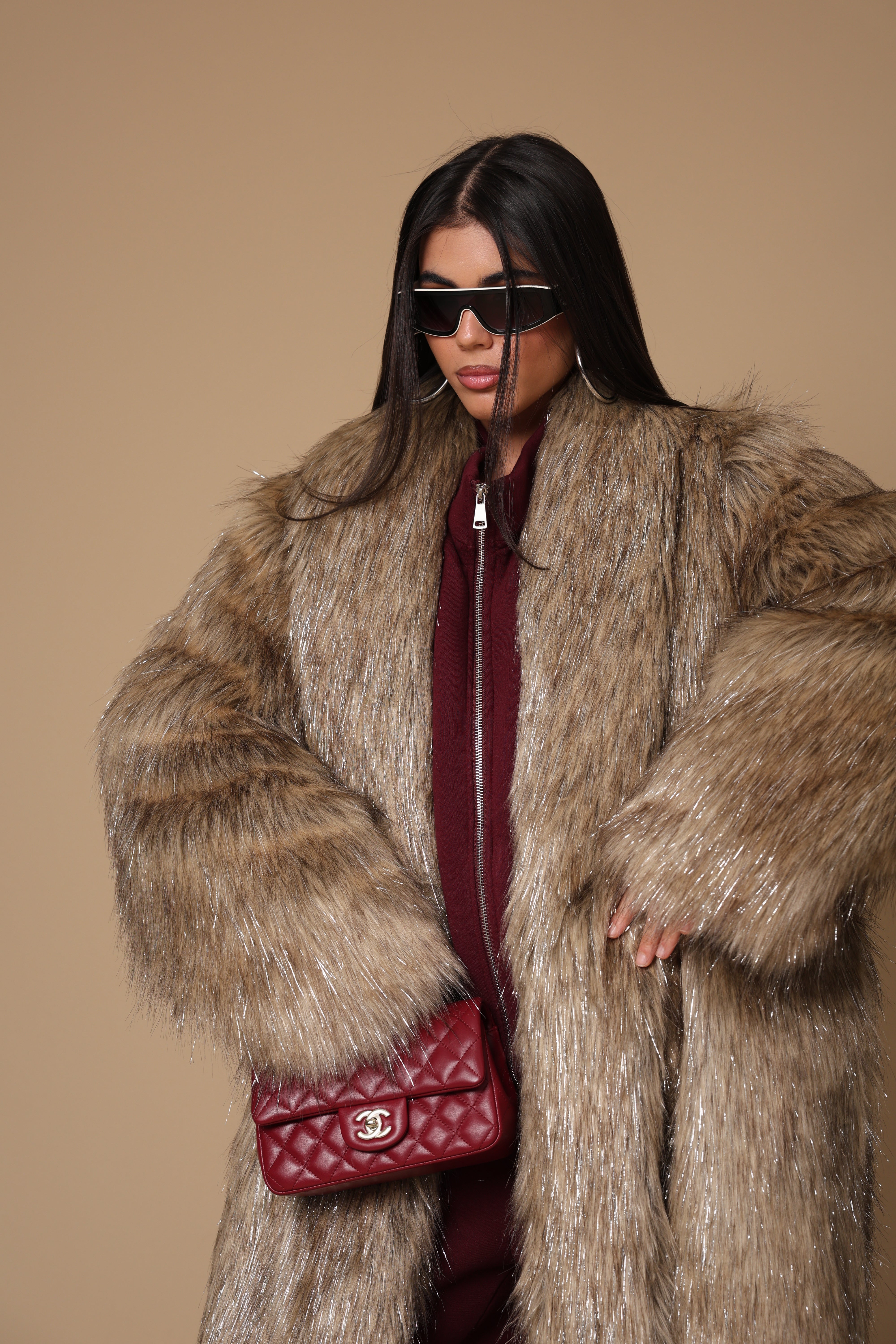 ECO-PELLICCIA MUSTANG BEIGE BY MARZIA MANGO