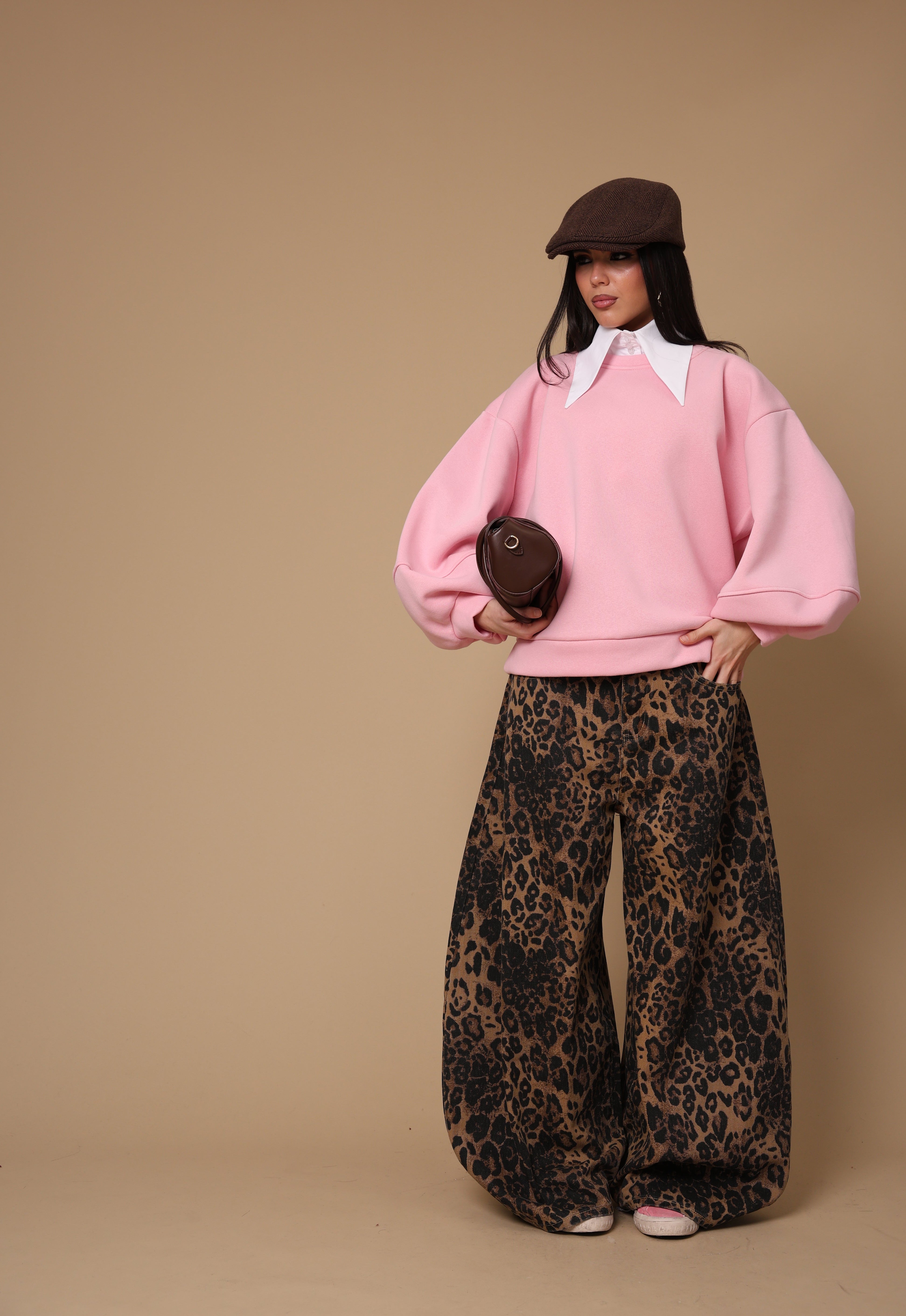 JEANS BALLOON DAFNE LEOPARDATO