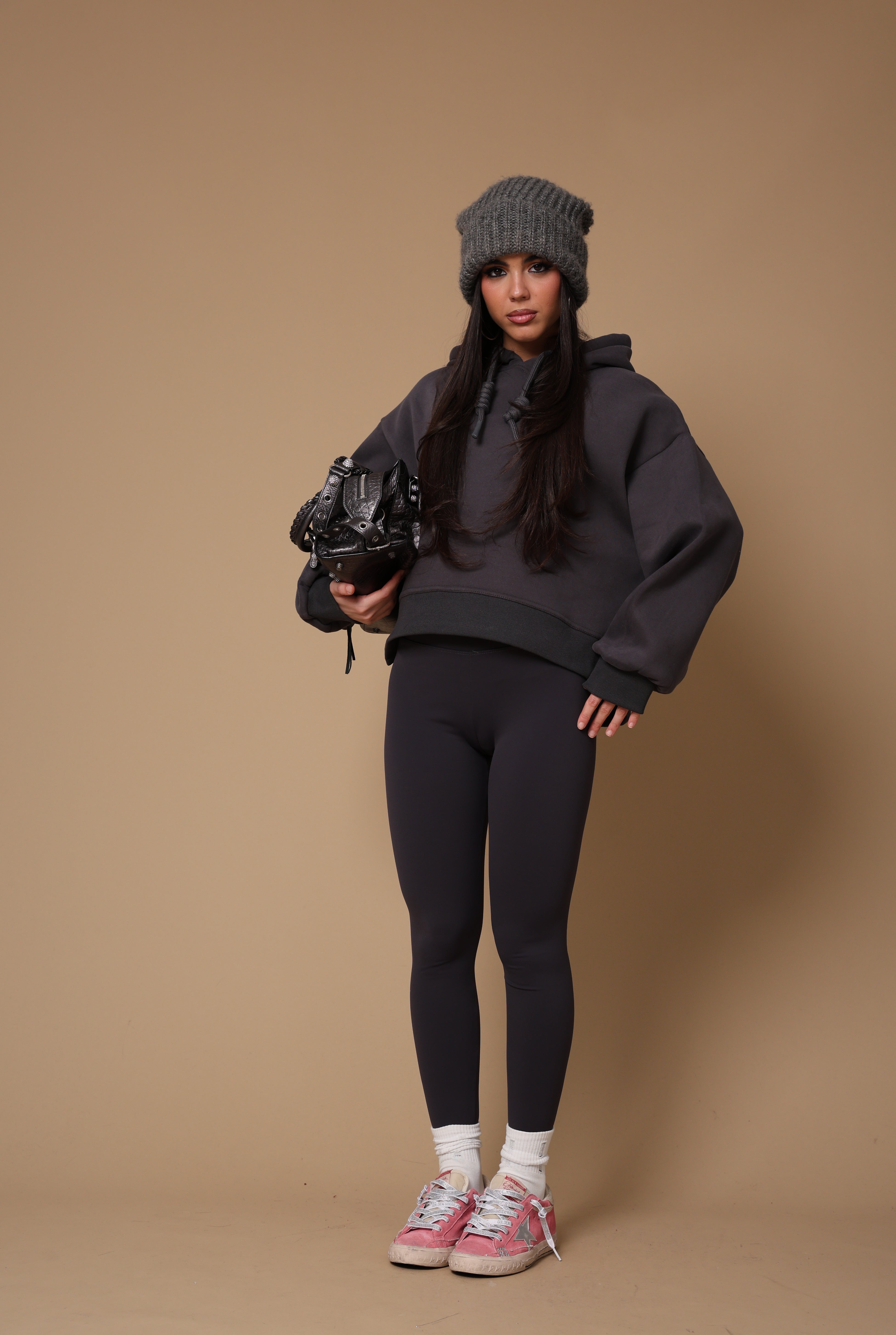 FELPA CAPPUCCIO KAMY GRIGIO ANTRACITE