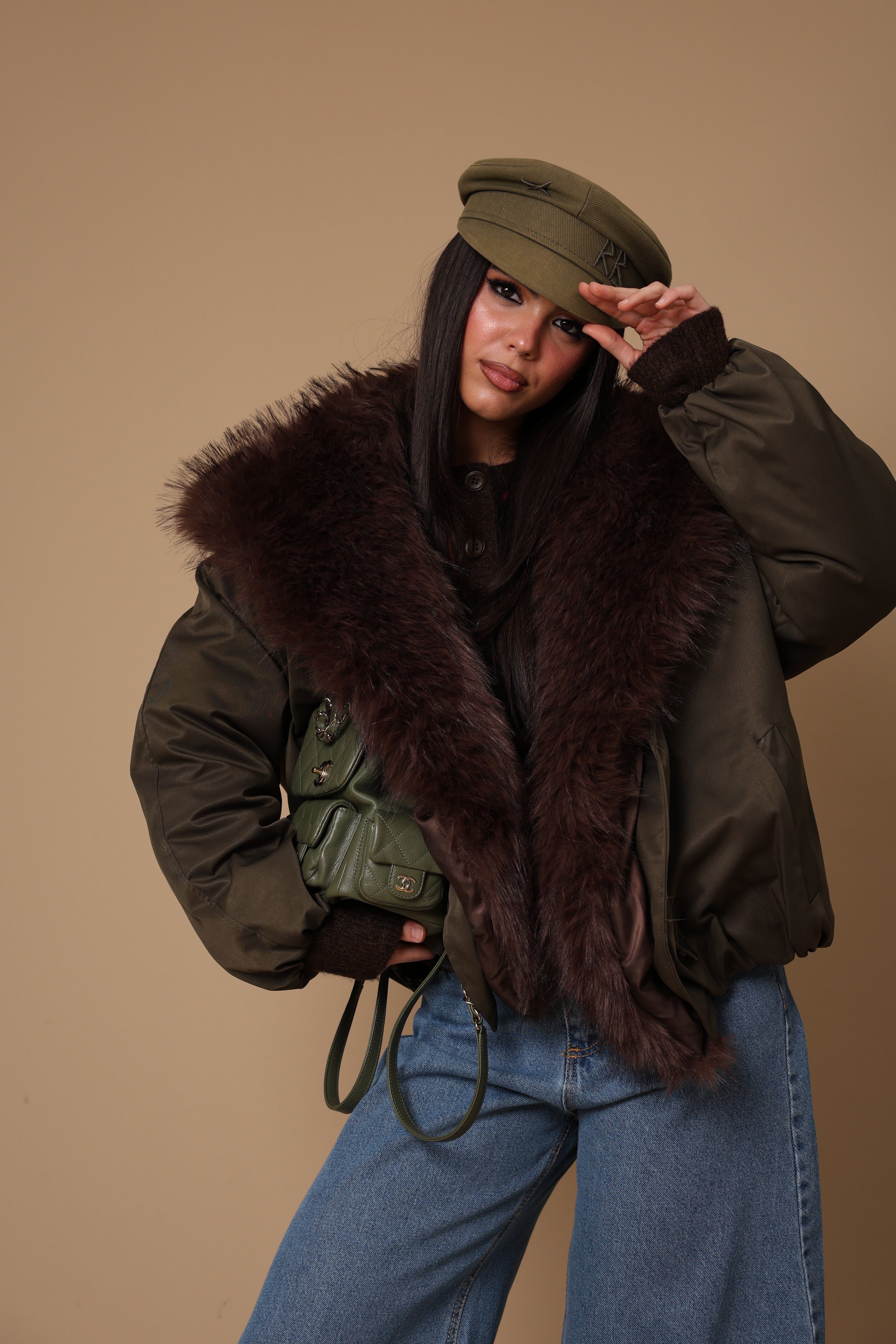 GIUBBINO MELINDA VERDE MILITARE