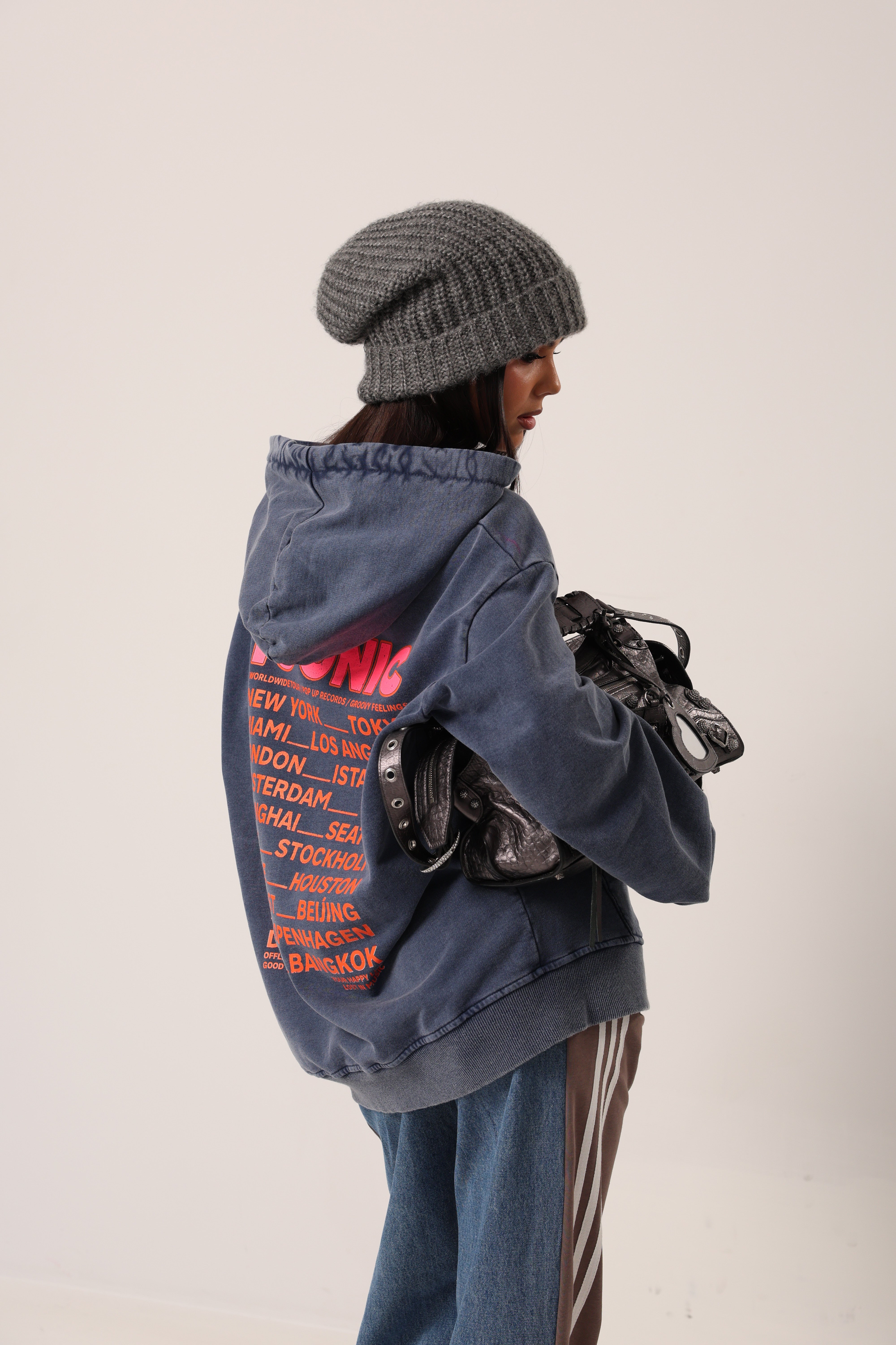 FELPA CAPPUCCIO ICONIC BLU