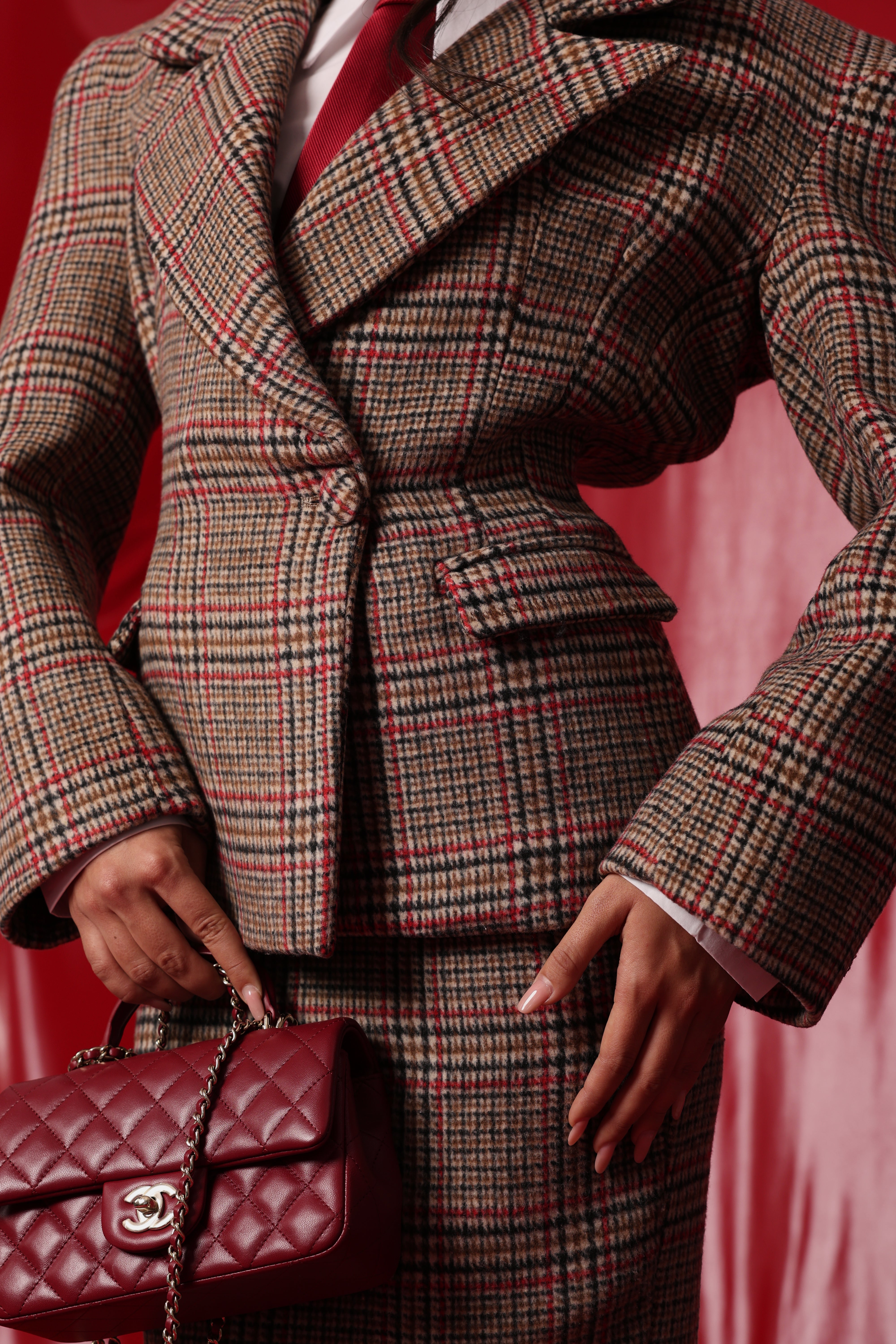 GIACCA QUADRI SNOWBALL BEIGE BY MARZIA MANGO