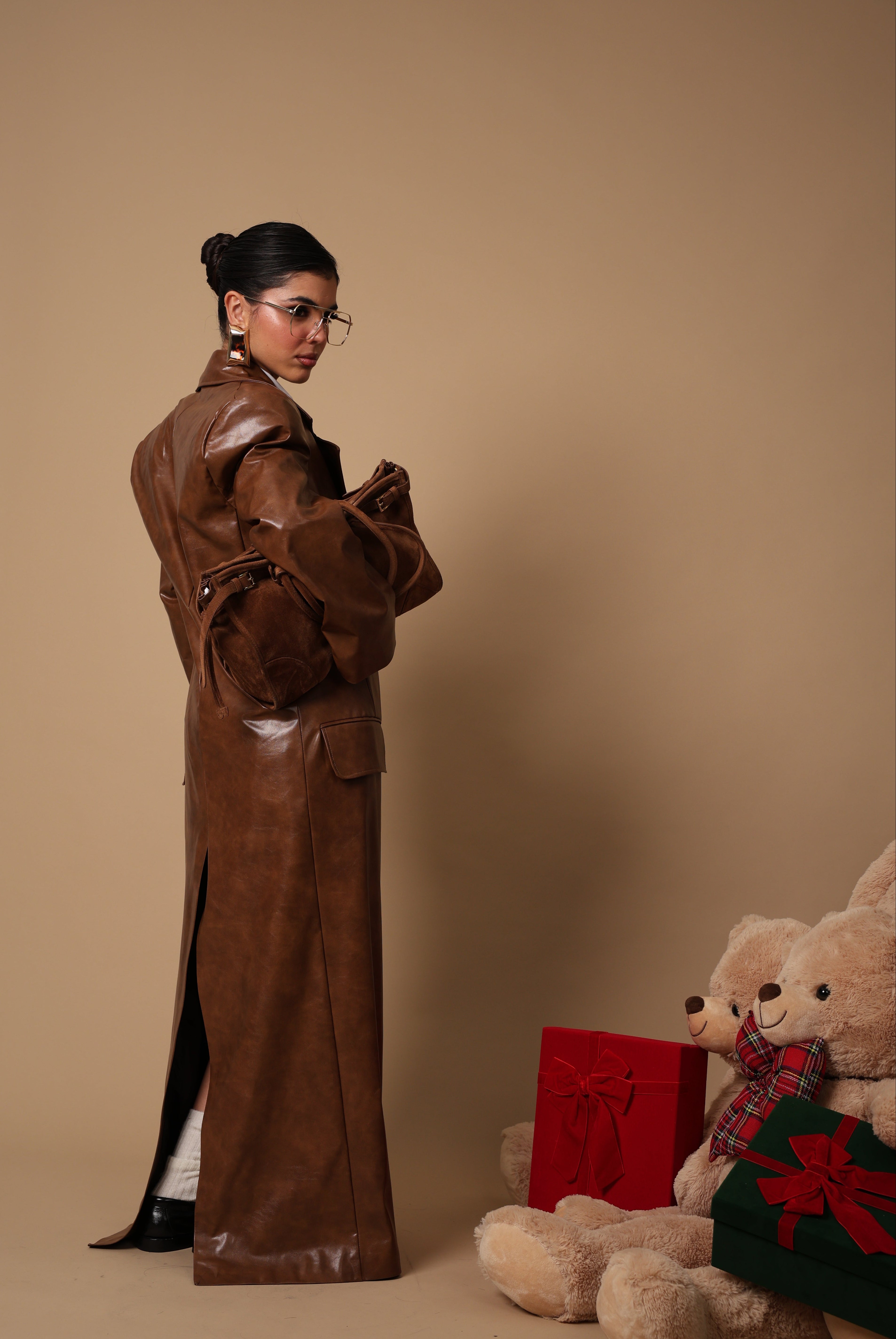 CAPPOTTO ECOPELLE "CARO BABBO" MARRONE BY MARZIA MANGO