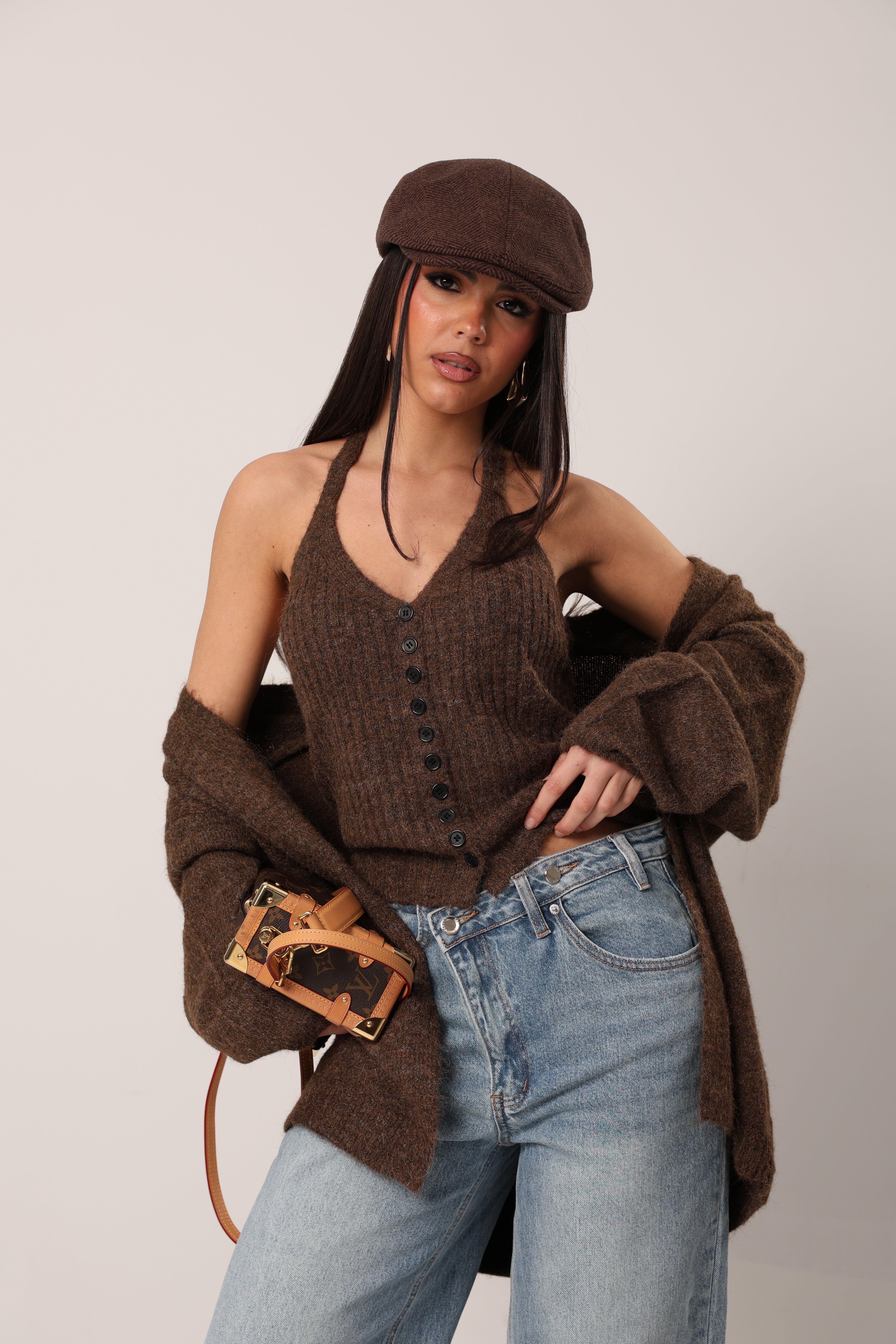 TWIN-SET MUSA MARRONE