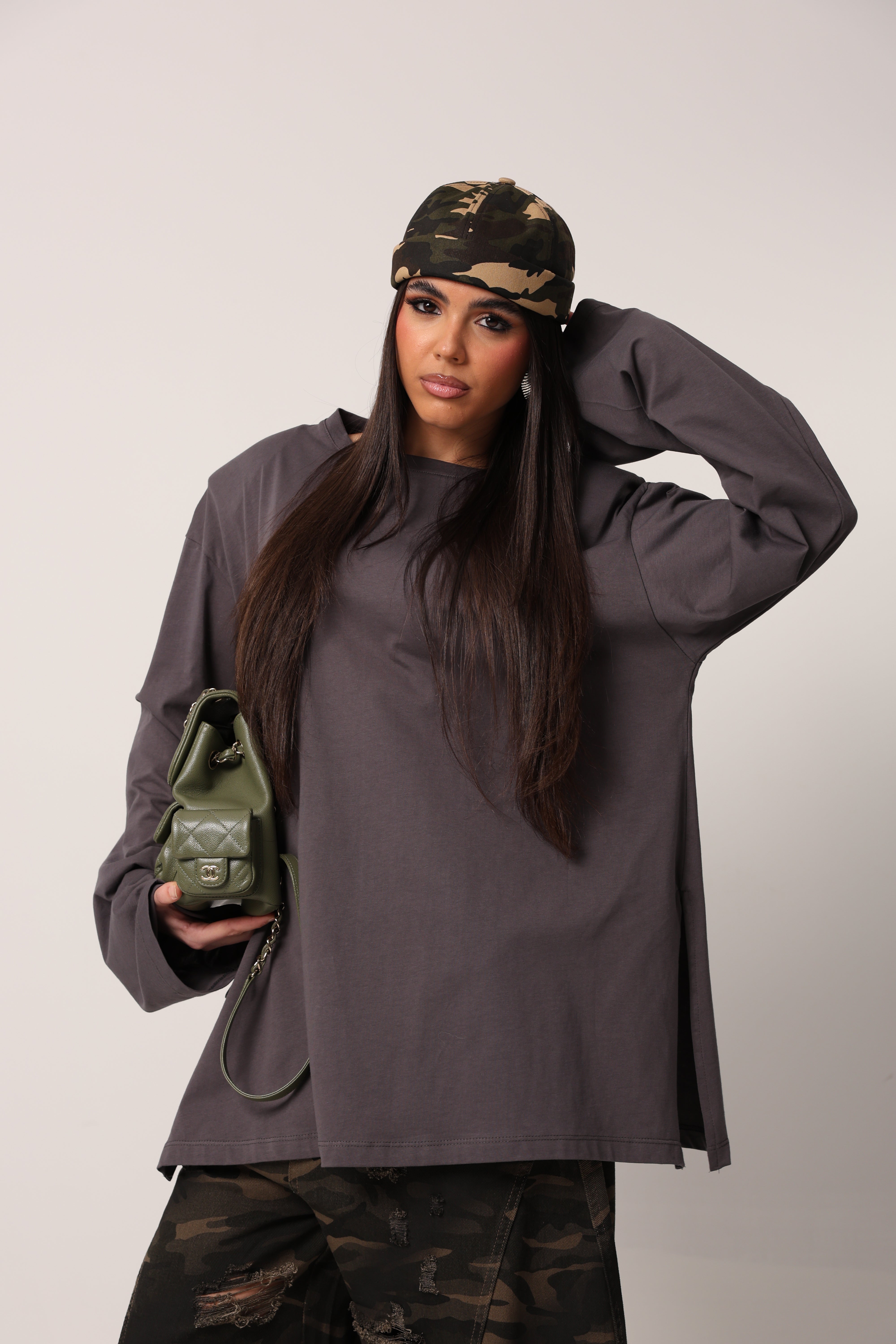 MAGLIA SPALLINE ZAYN GRIGIO ANTRACITE