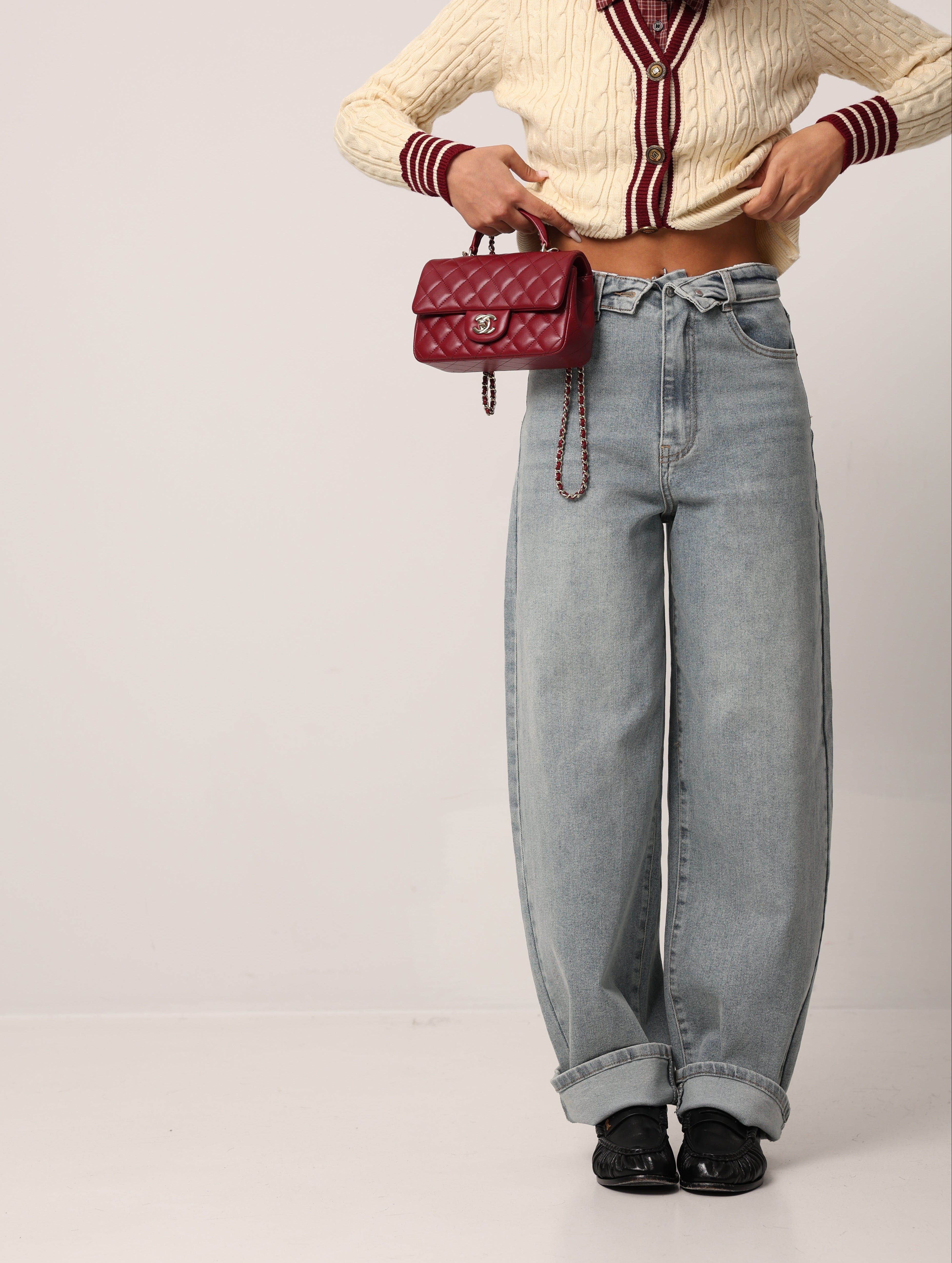 JEANS RISVOLTO OSLO DENIM CHIARO