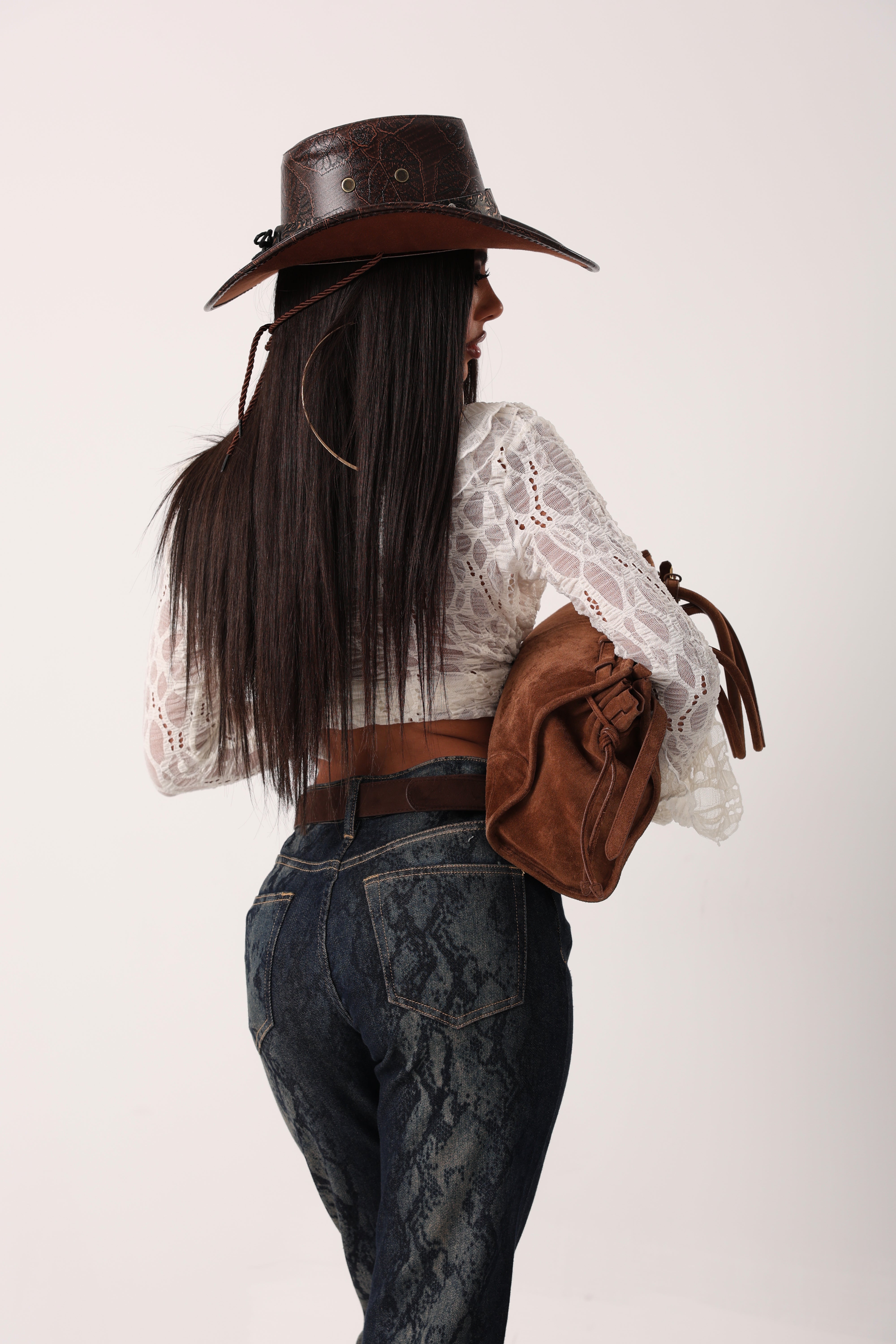 JEANS ZAMPA MERYEM PITONATO