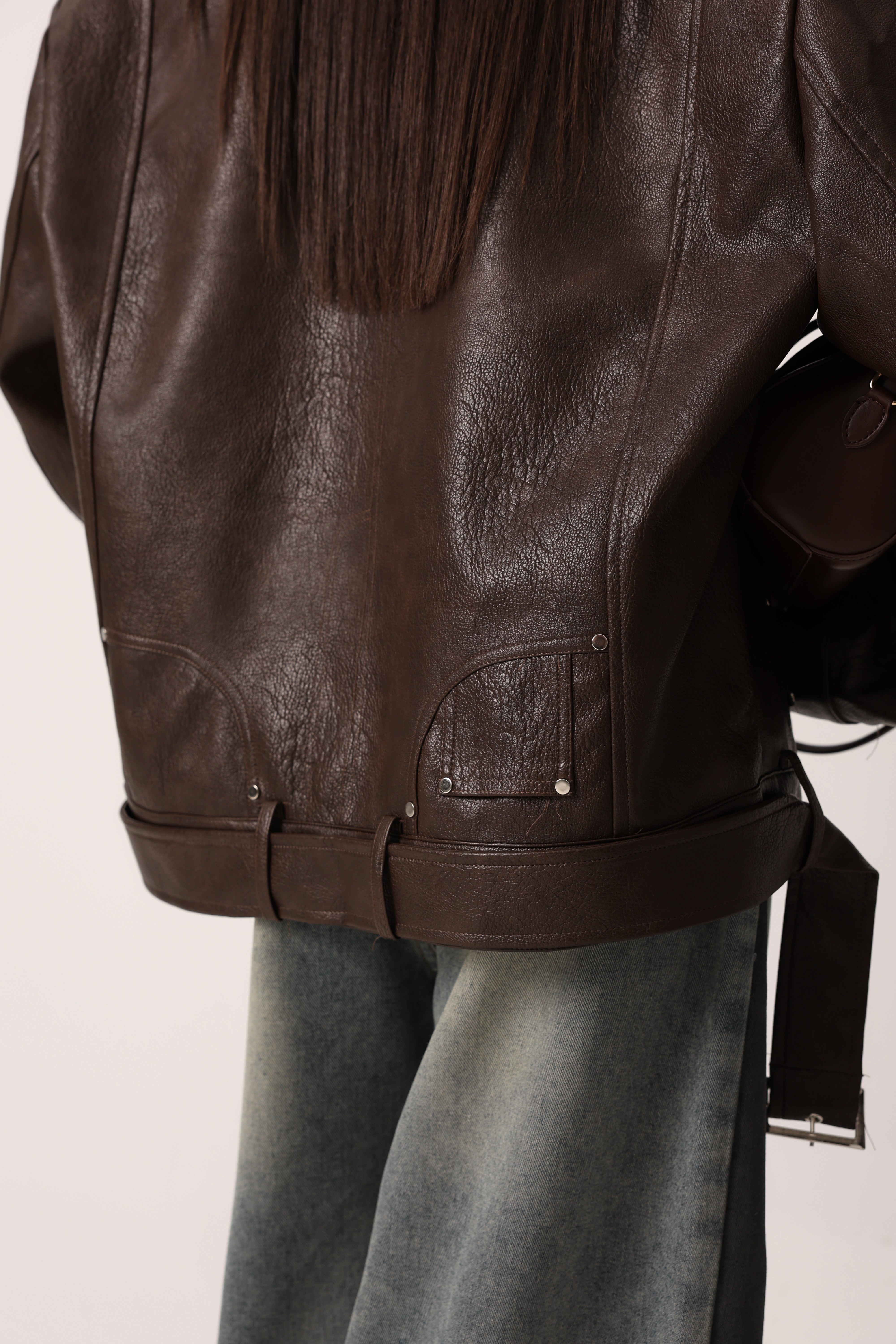 CHIODO ECOPELLE ALDA MARRONE