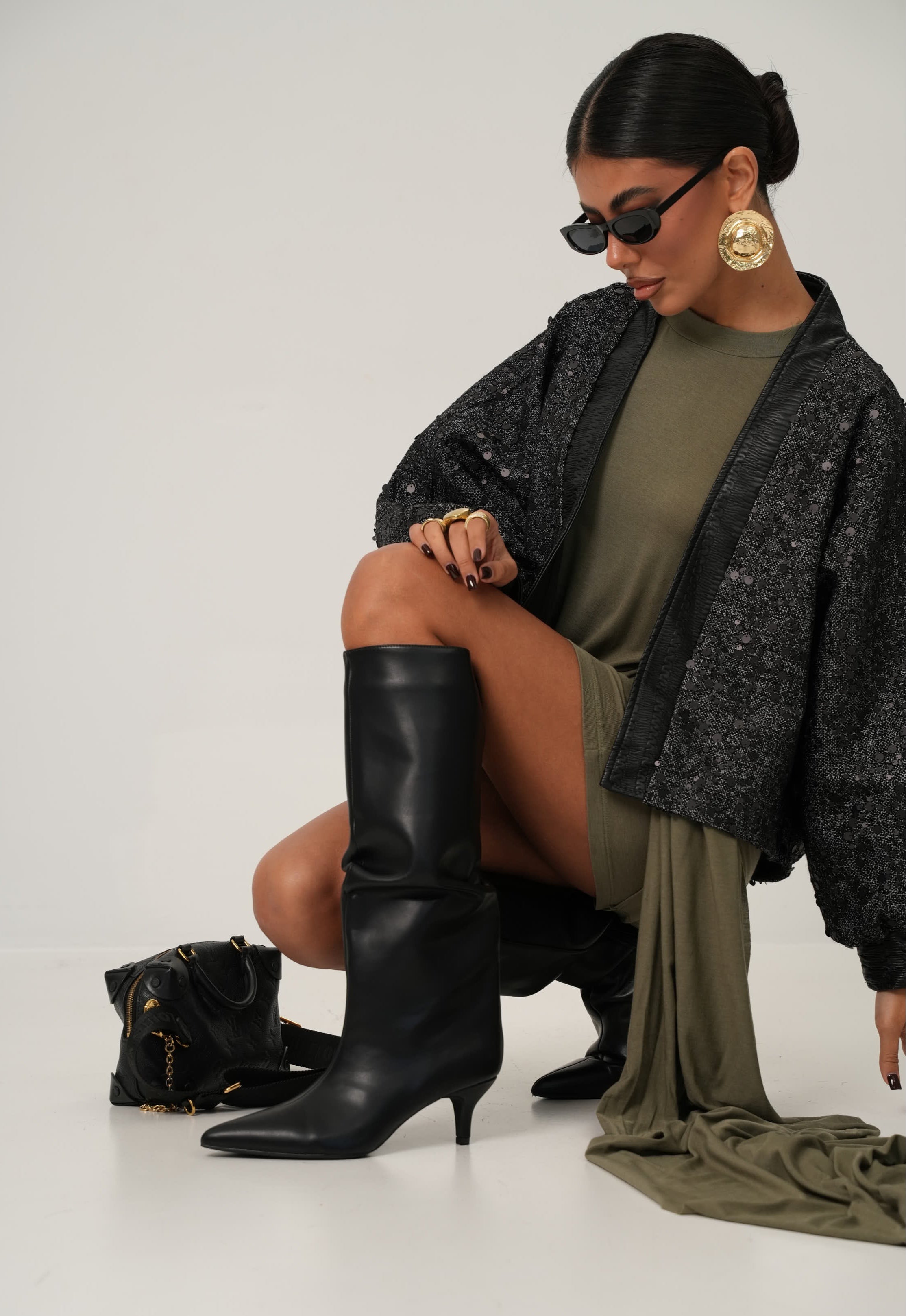 STIVALI ECOPELLE GIADY NERI