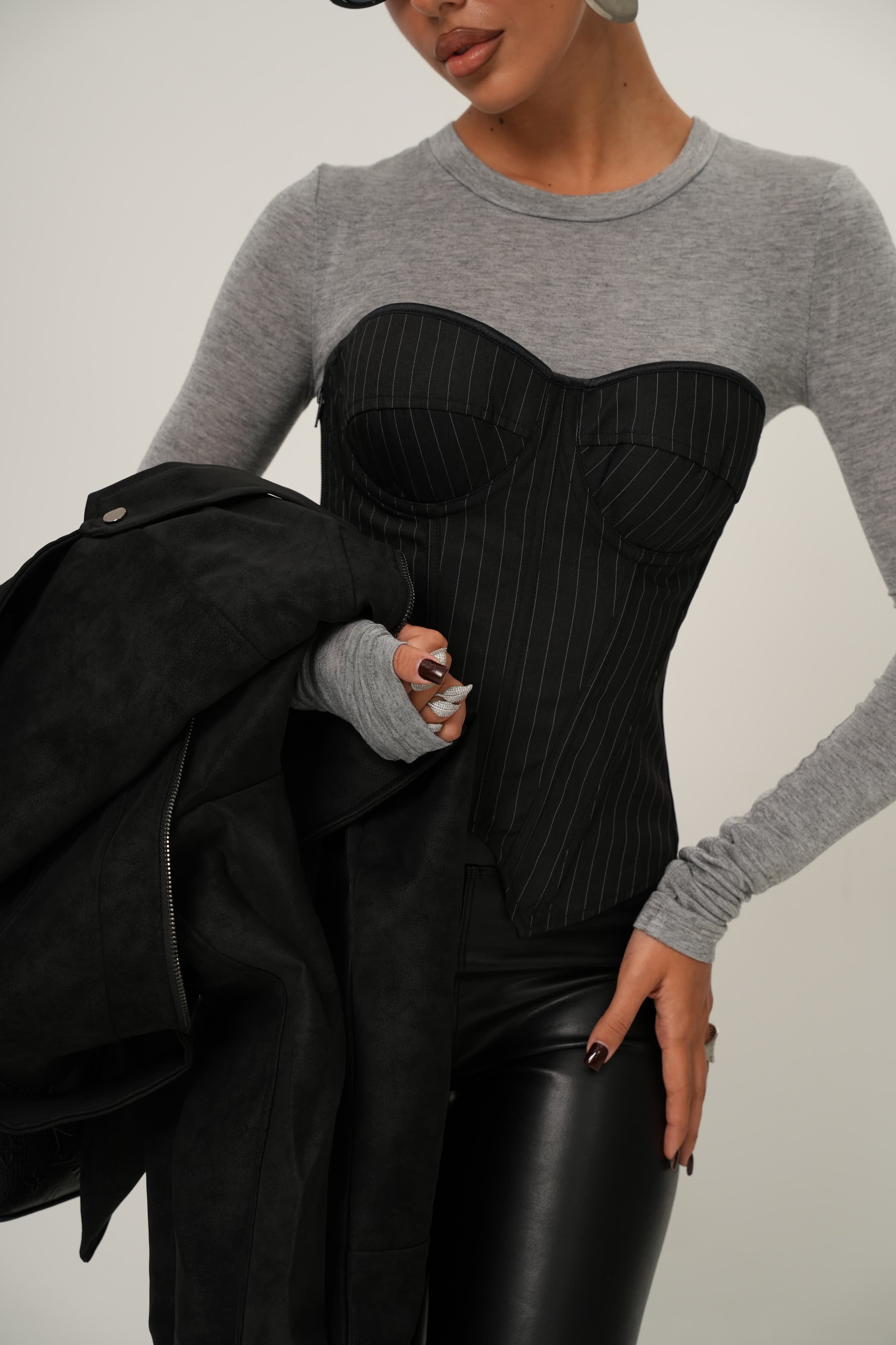 CORPETTO GESSATO ESTELA NERO