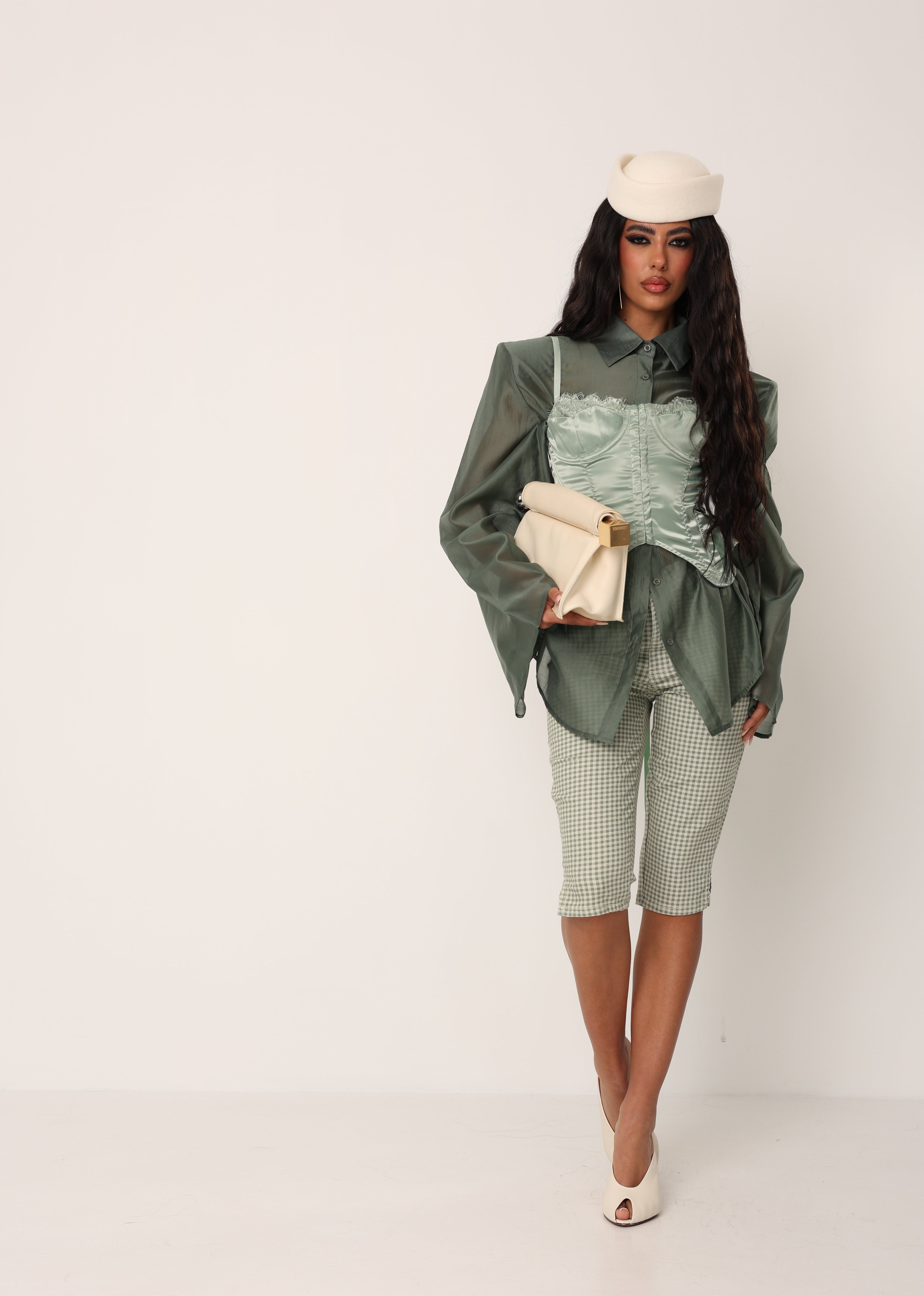 CAMICIA SPALLINE ELINA VERDE