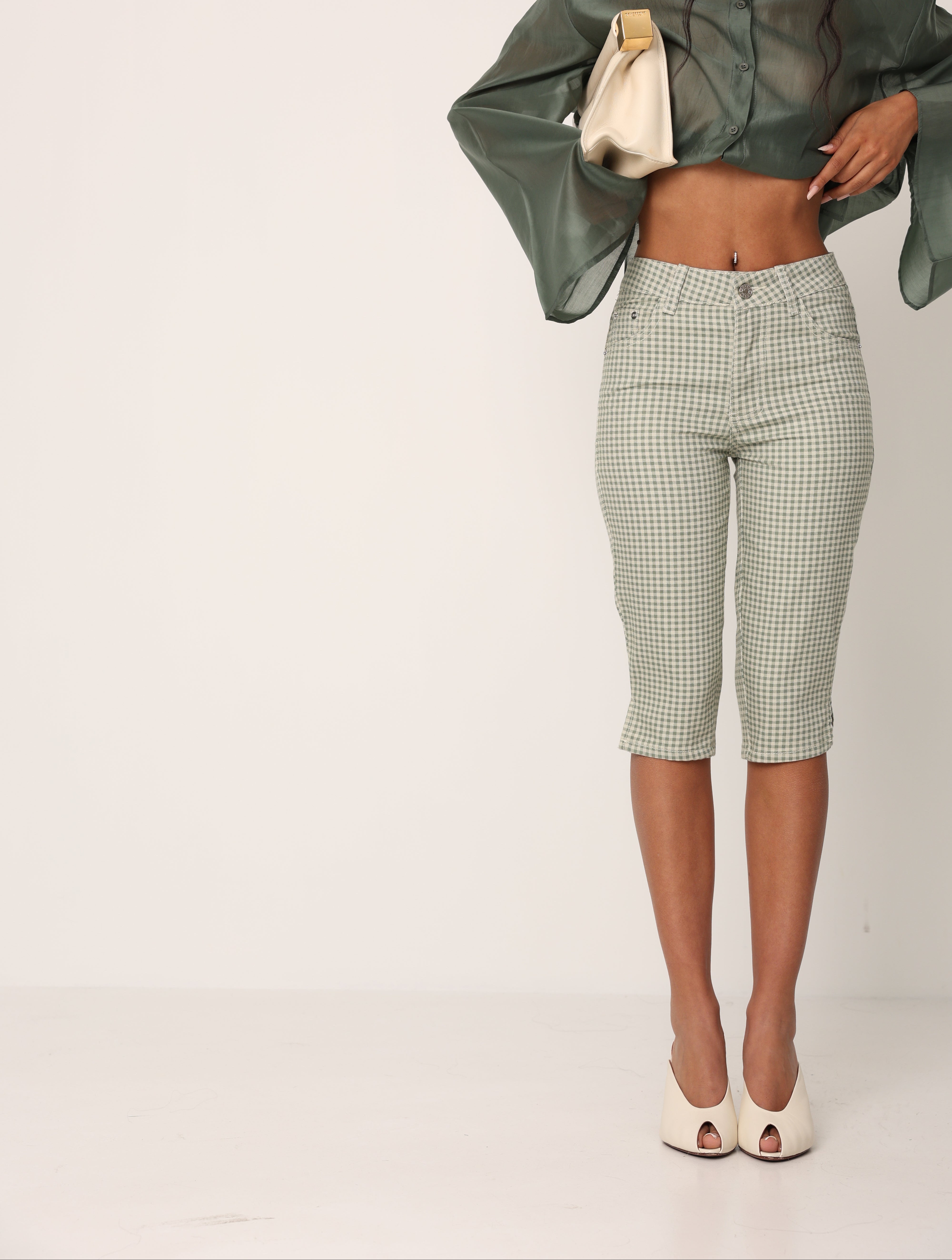 PANTALONI CAPRI MEMPHIS VERDI