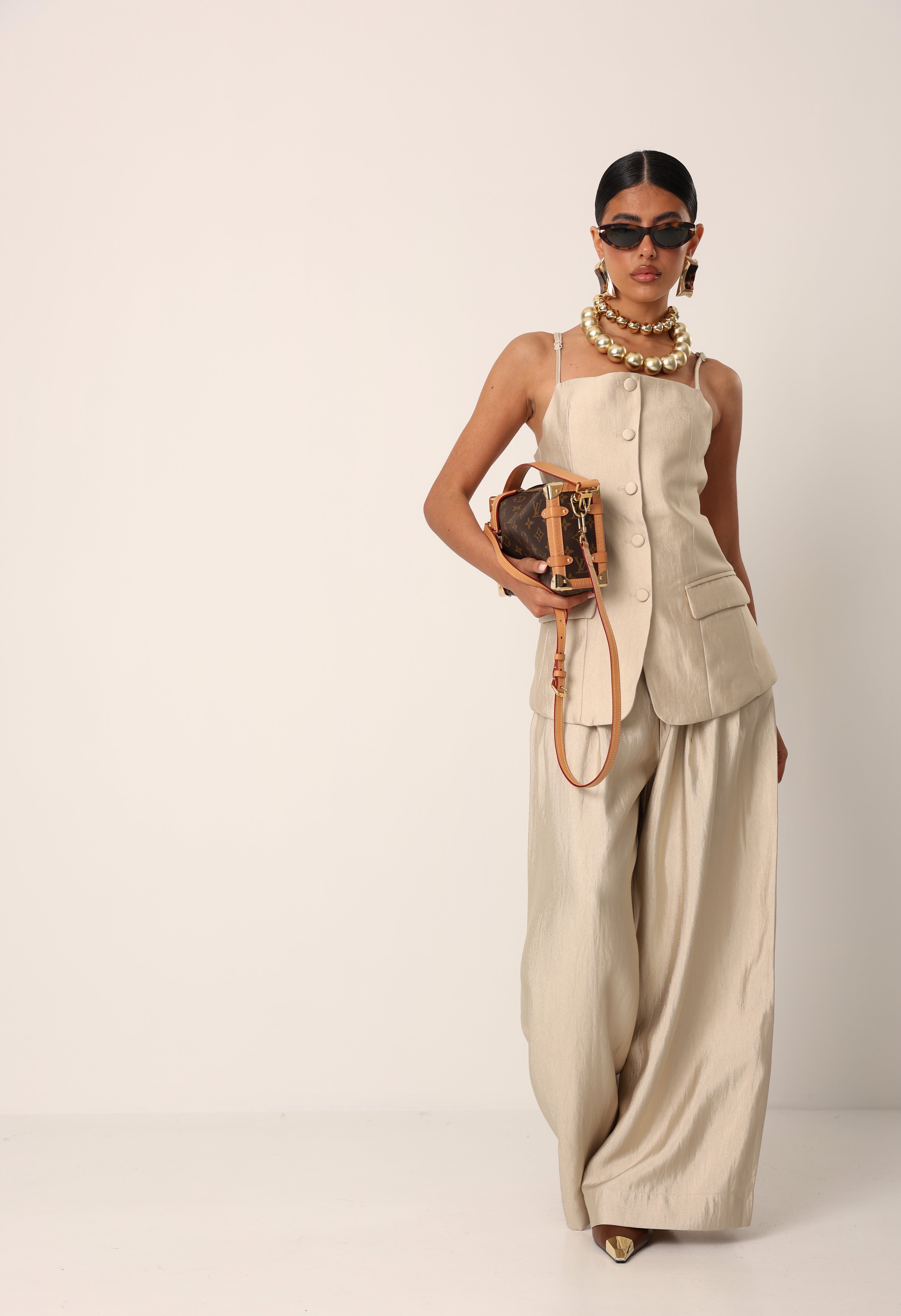 COORDINATO EFFETTO SETA CATHERINE BEIGE