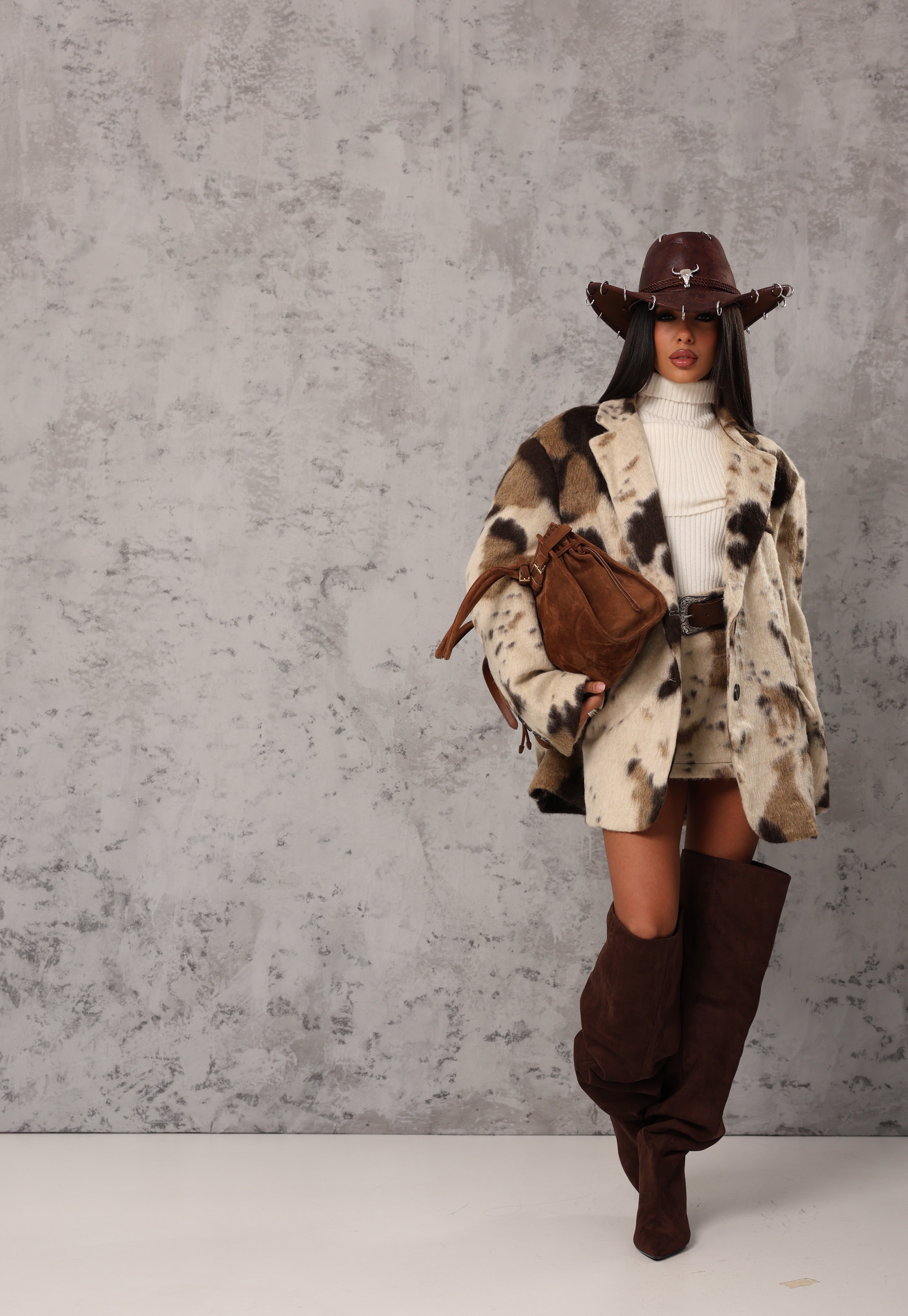 PANTAGONNA ANIMALIER MAIA BEIGE LUMINA