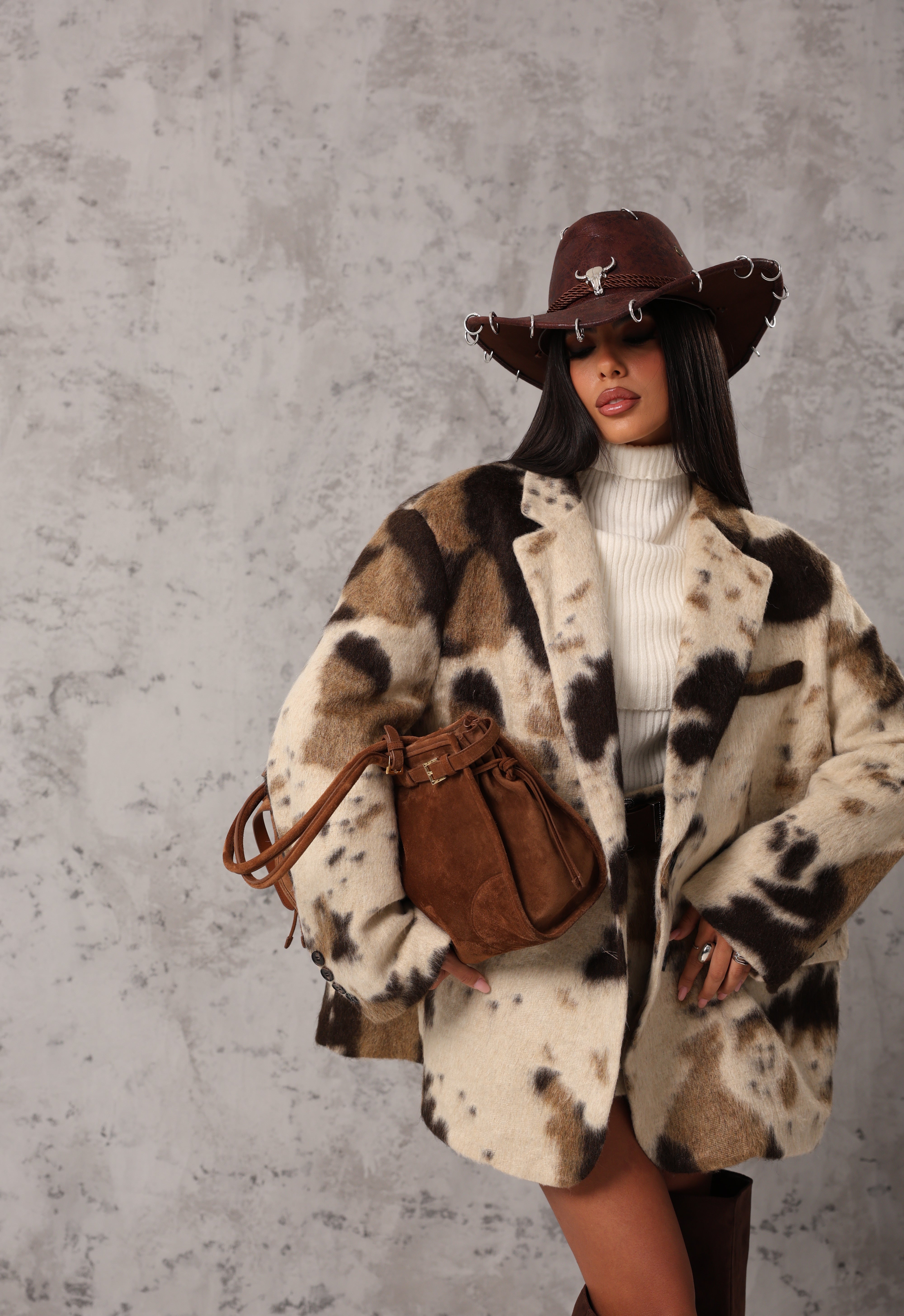 BLAZER ANIMALIER LIVIA BEIGE BY LUMINA