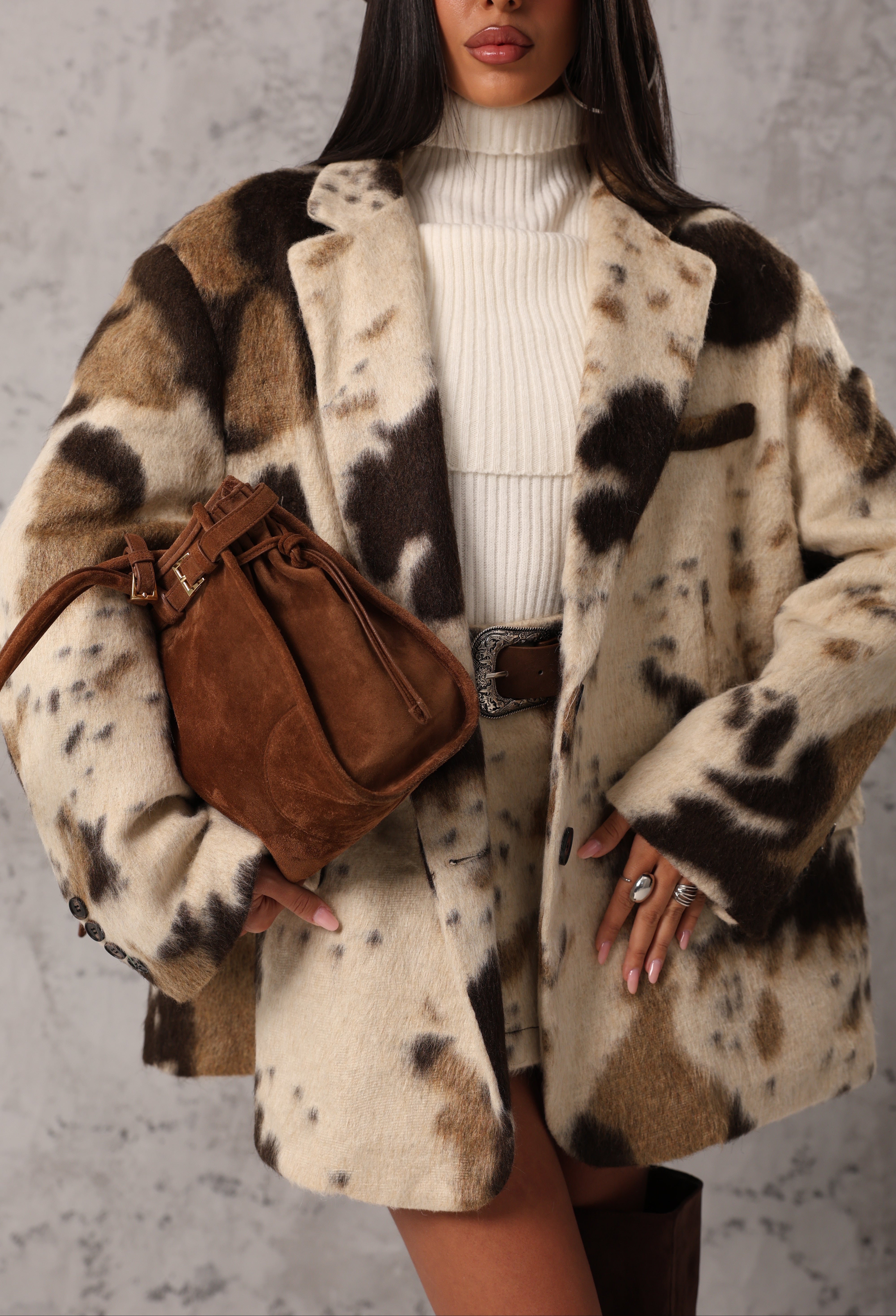 BLAZER ANIMALIER LIVIA BEIGE BY LUMINA