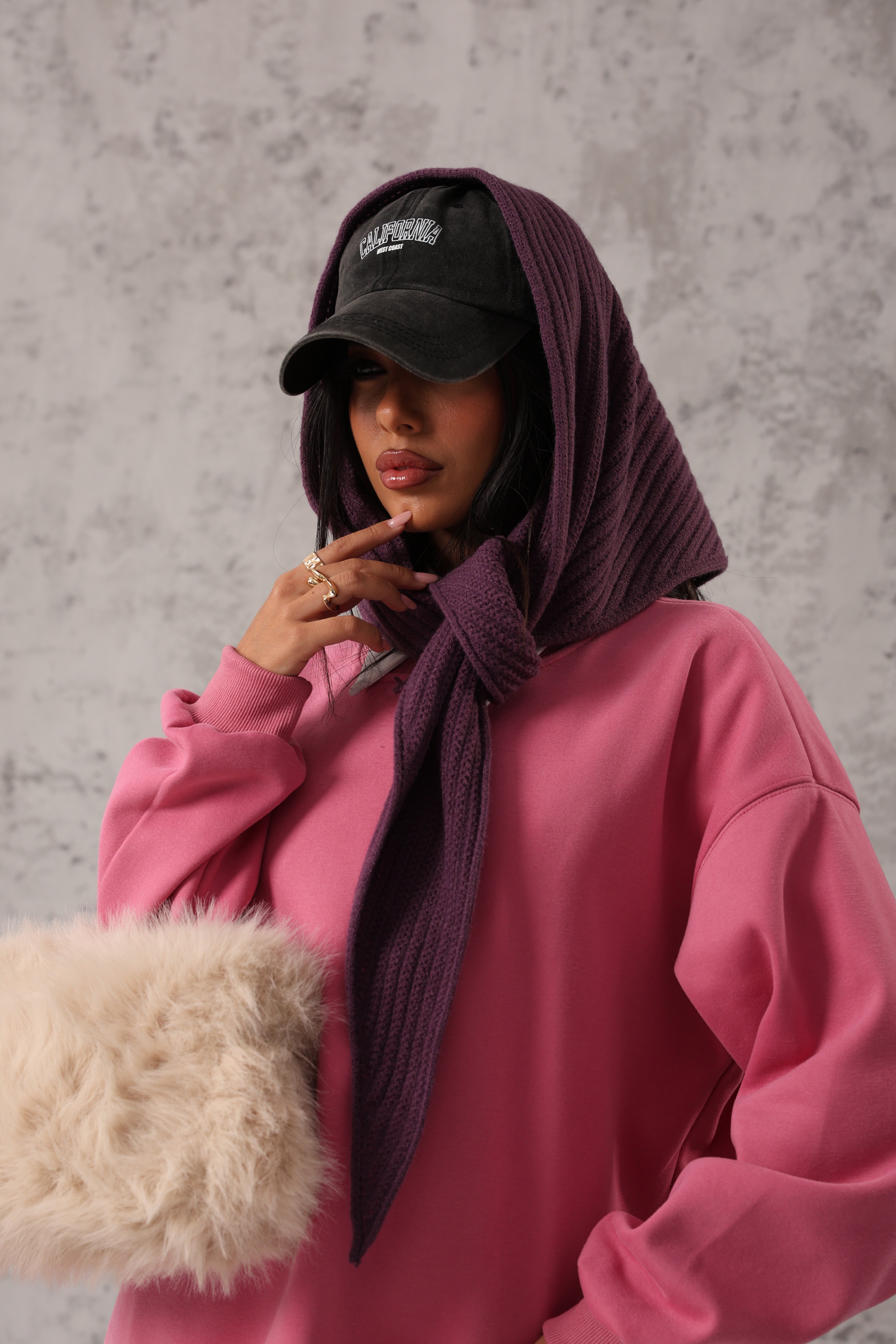 FELPA/COPRISPALLE DEMETRA ROSA/PRUGNA