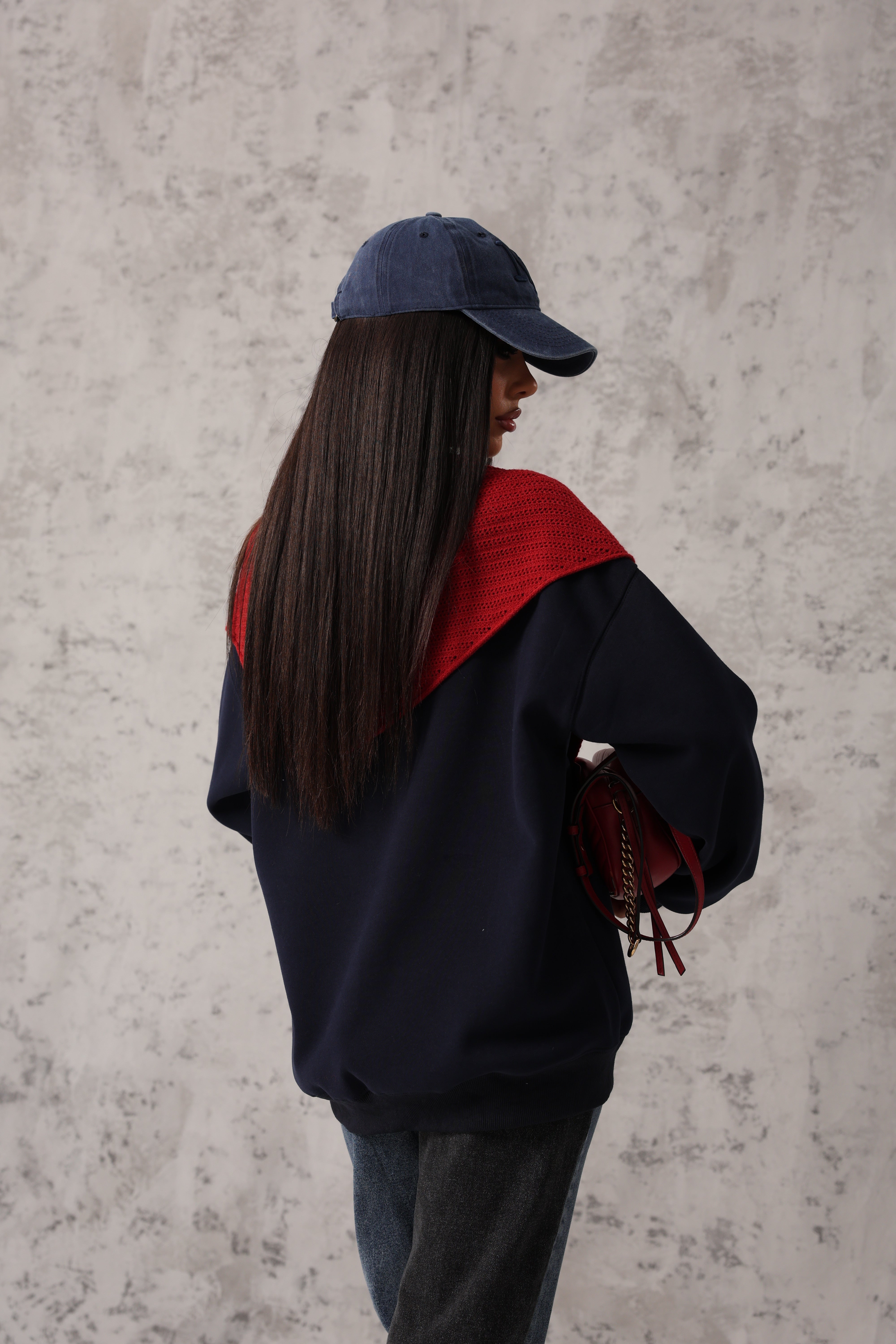 FELPA/COPRISPALLE DEMETRA BLU/ROSSO