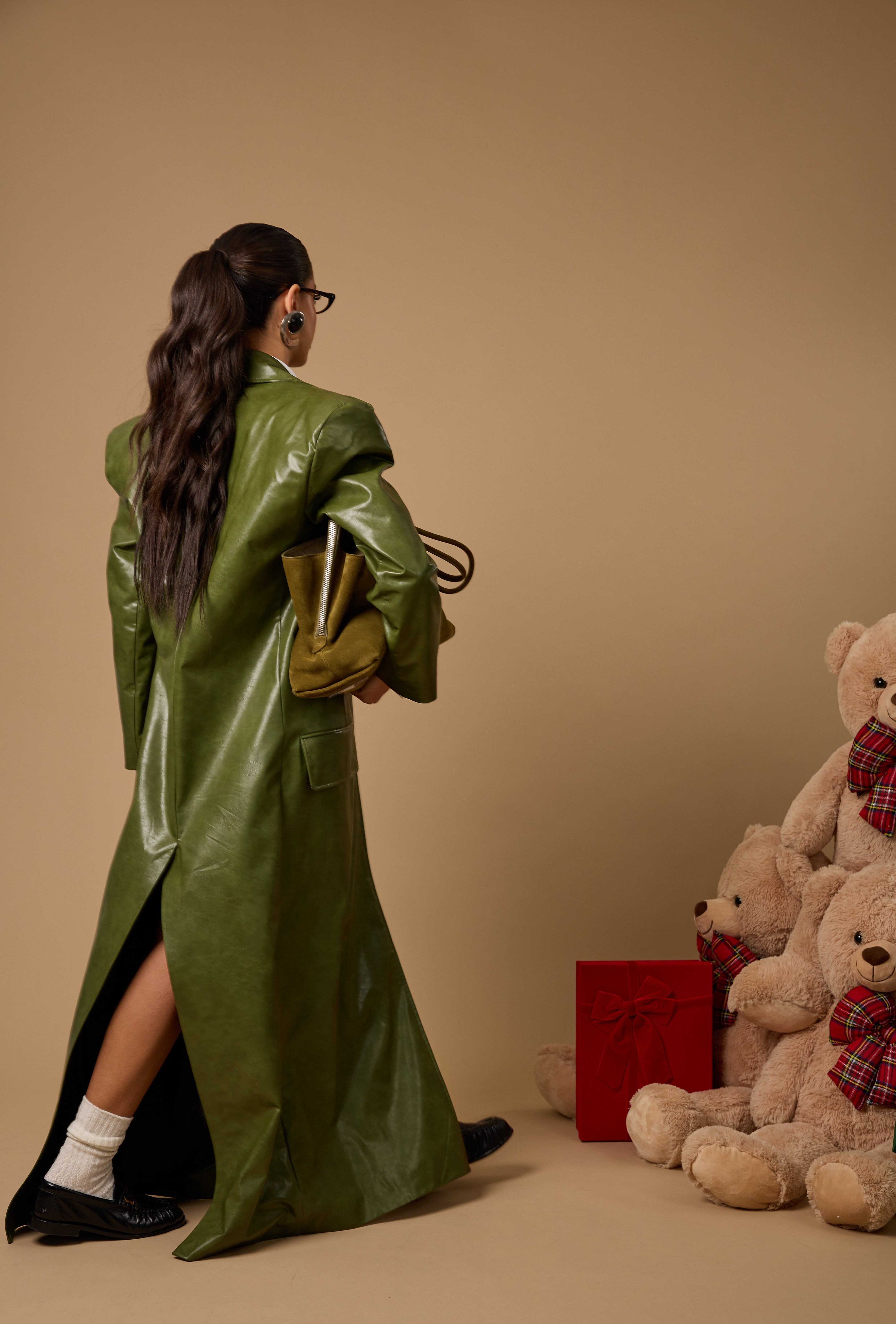 CAPPOTTO ECOPELLE "CARO BABBO" VERDE BY MARZIA MANGO