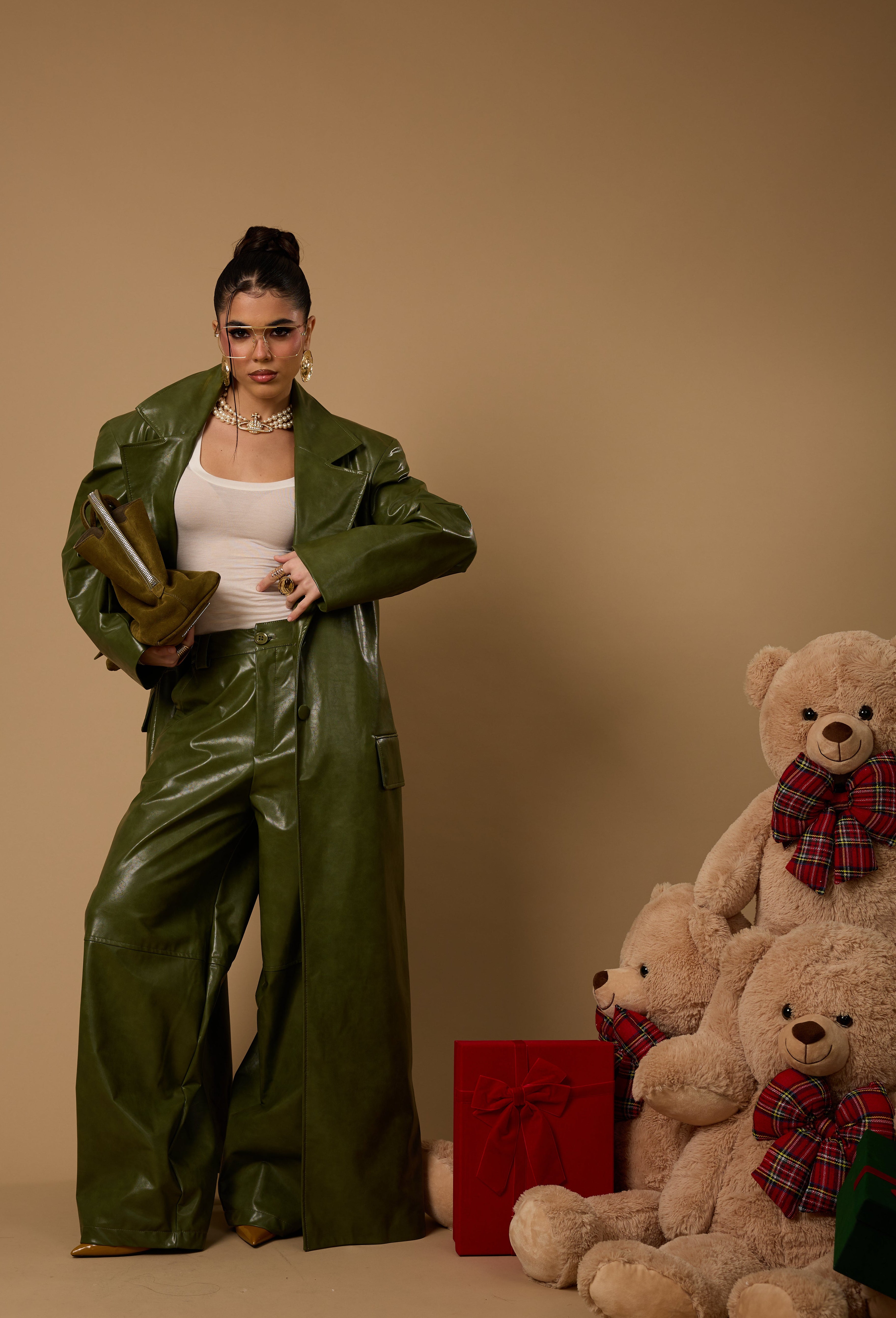 CAPPOTTO ECOPELLE "CARO BABBO" VERDE BY MARZIA MANGO