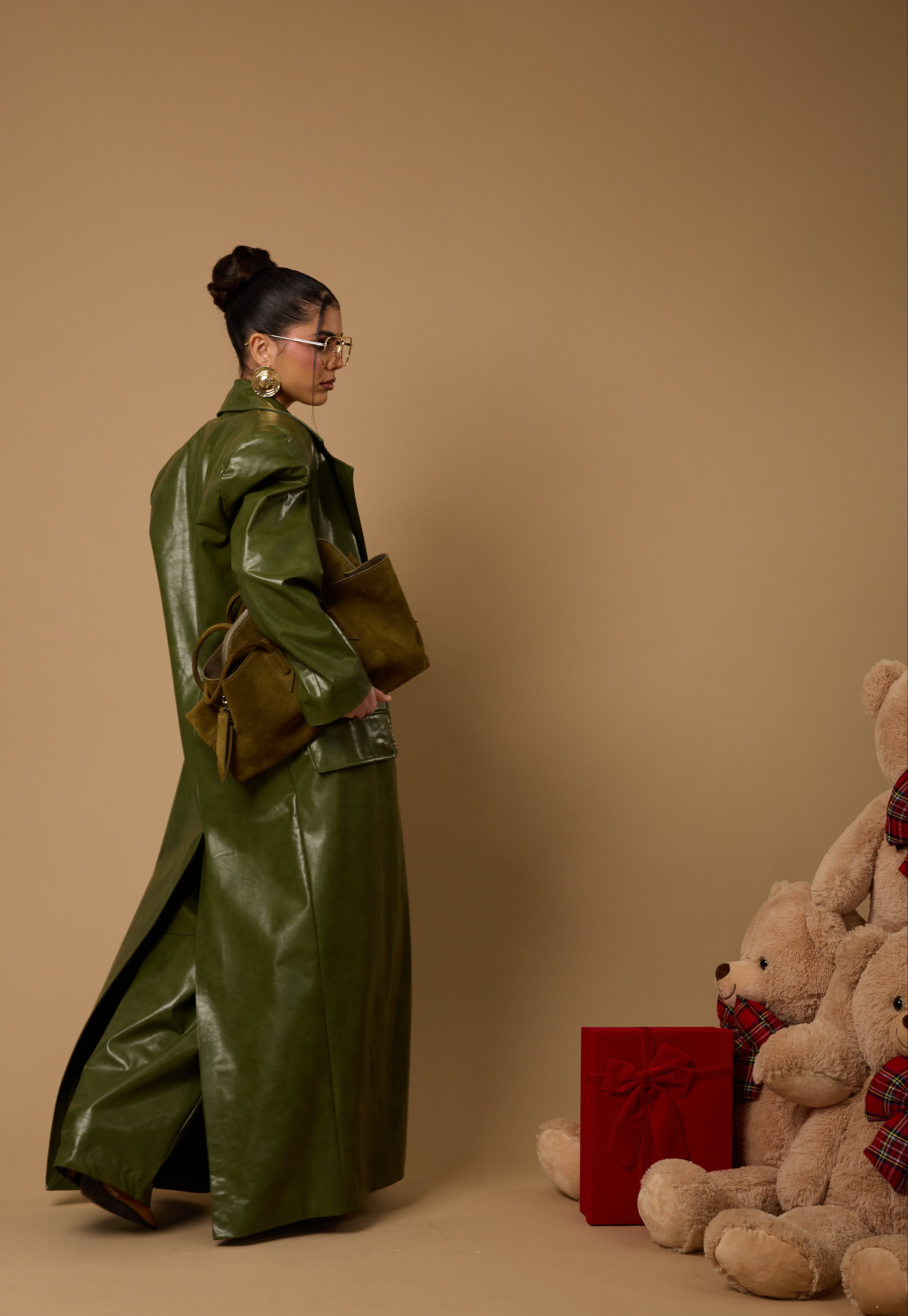 CAPPOTTO ECOPELLE "CARO BABBO" VERDE BY MARZIA MANGO