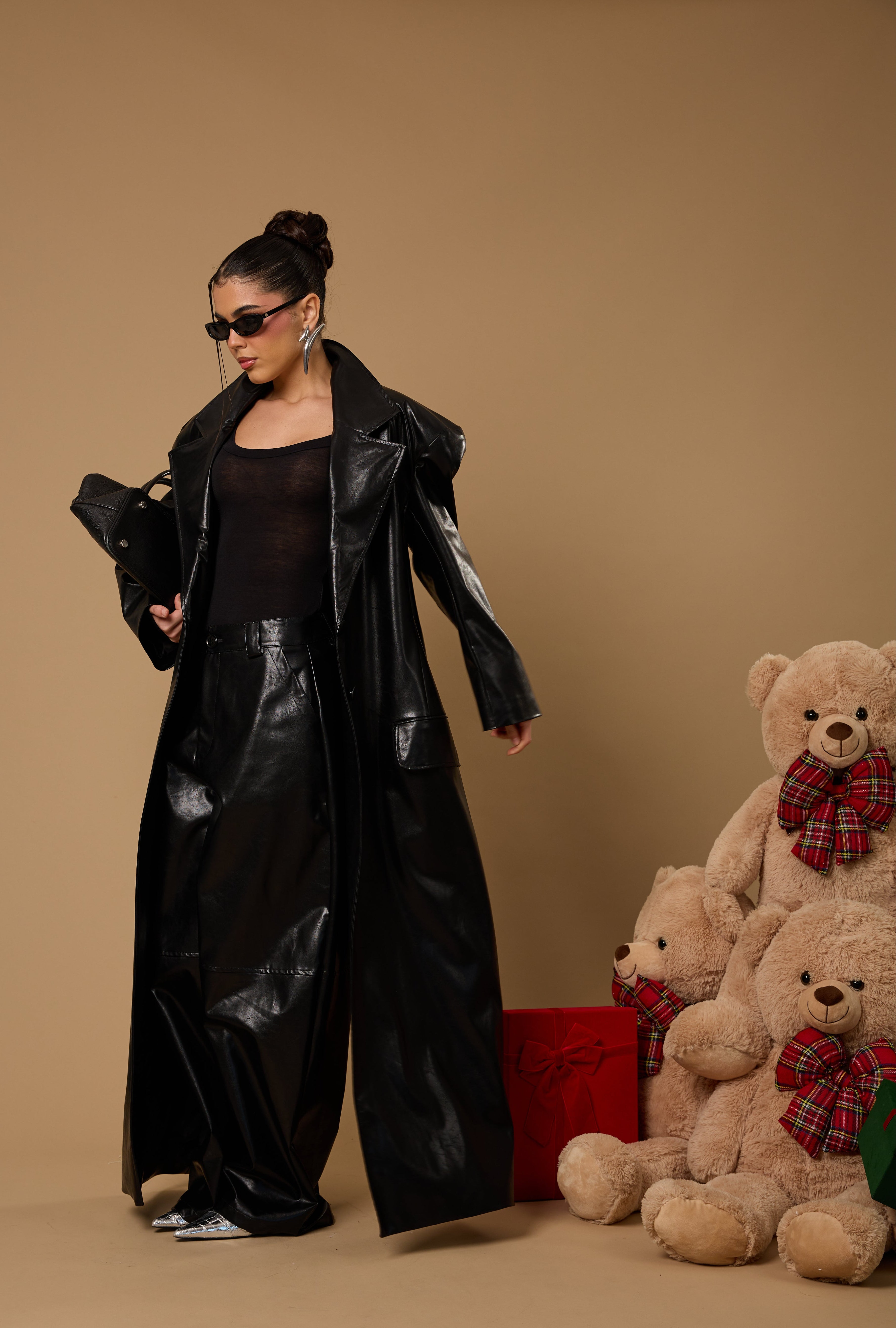 CAPPOTTO ECOPELLE "CARO BABBO" NERO BY MARZIA MANGO