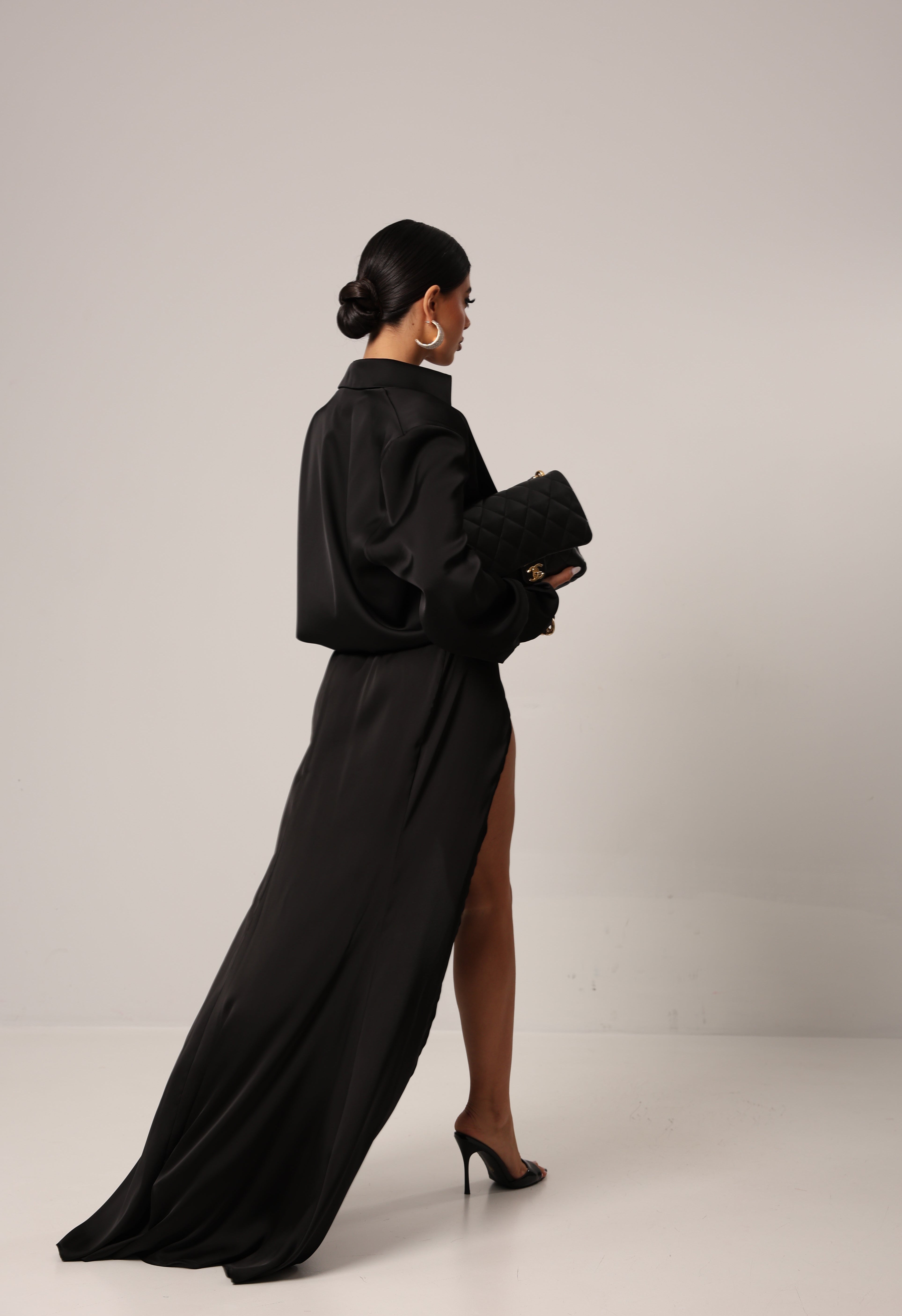 VESTITO SPALLINE SANTA CLAUSE NERO BY MARZIA MANGO