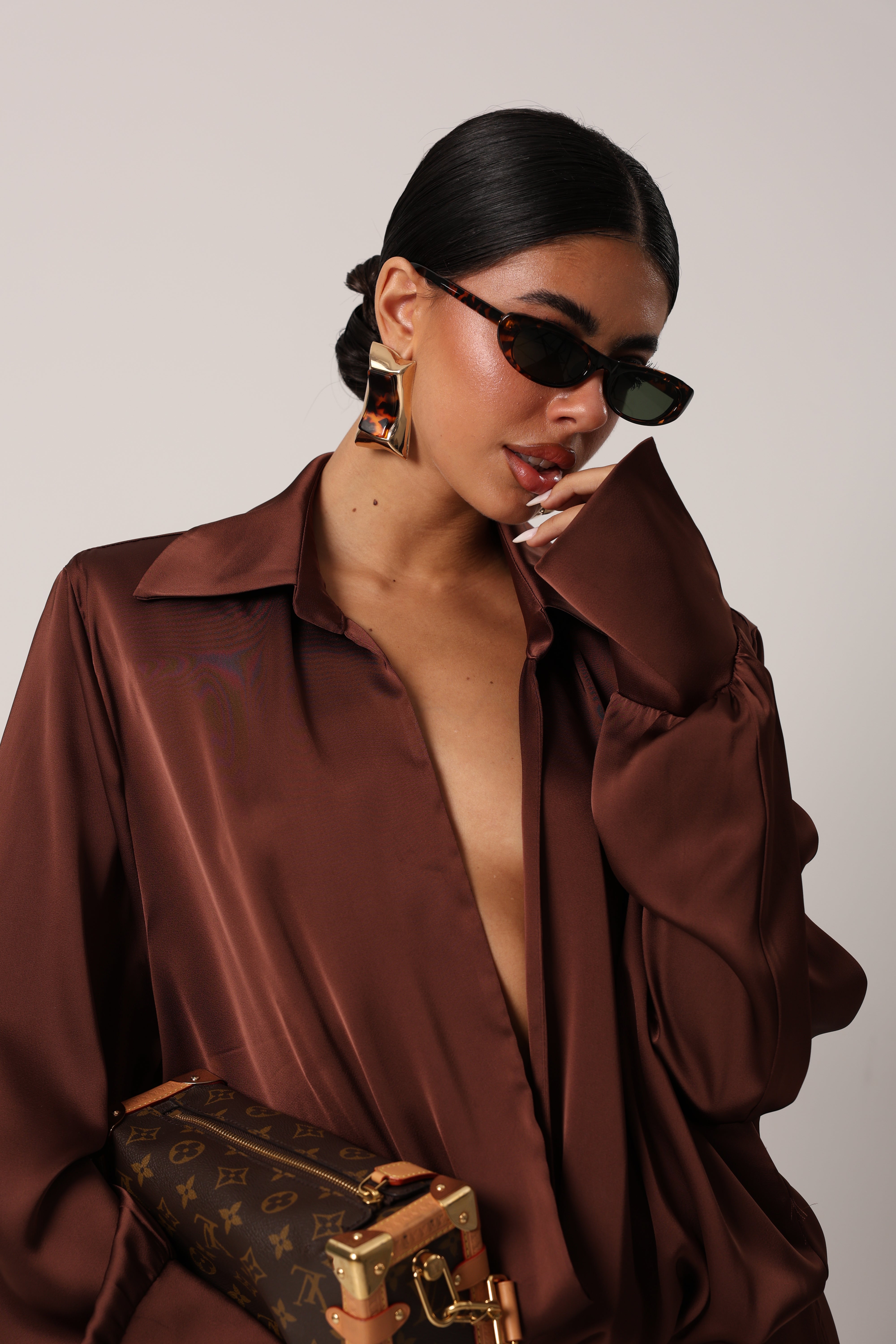 VESTITO SPALLINE SANTA CLAUSE MARRONE BY MARZIA MANGO