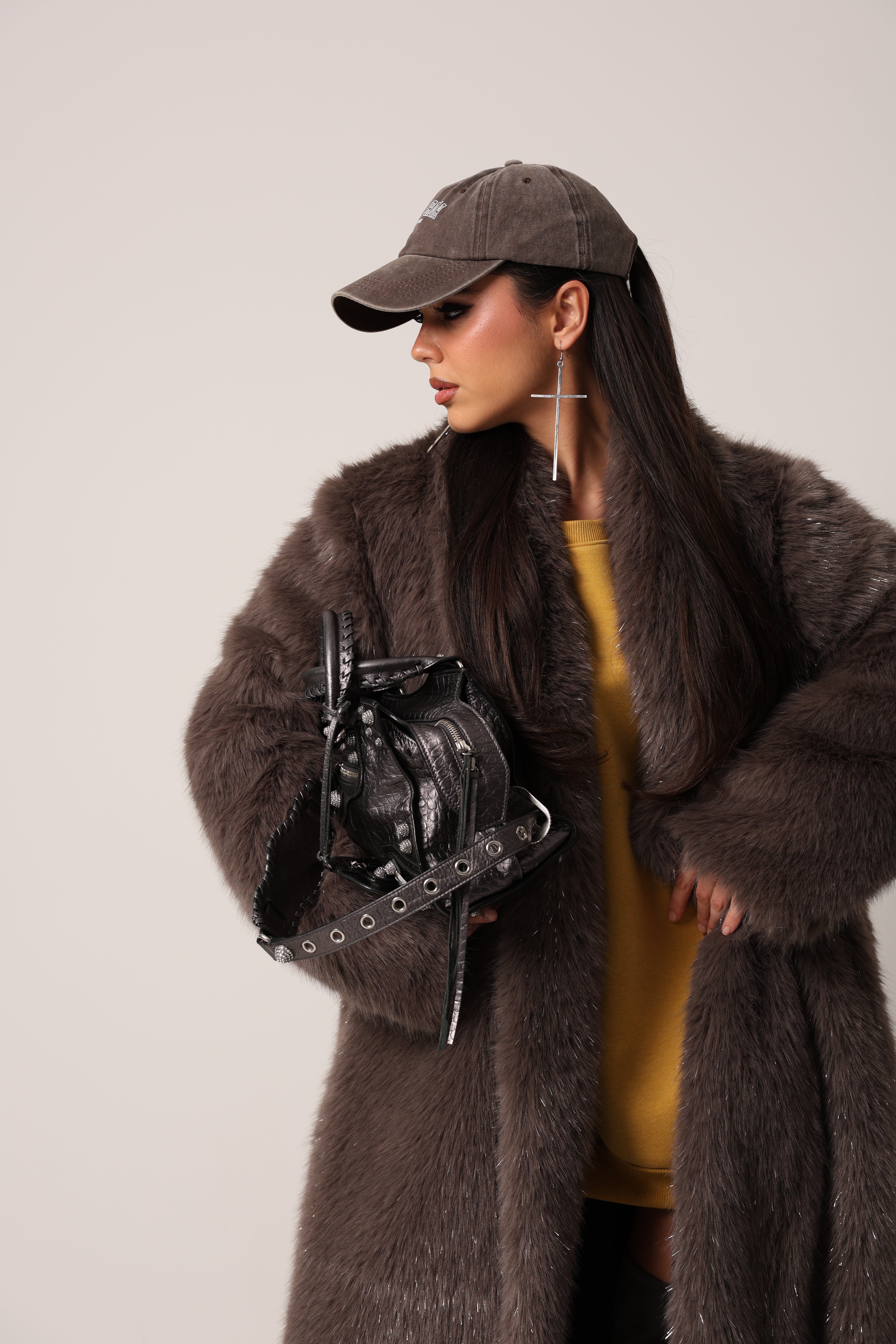 ECO-PELLICCIA MUSTANG GRIGIA BY MARZIA MANGO