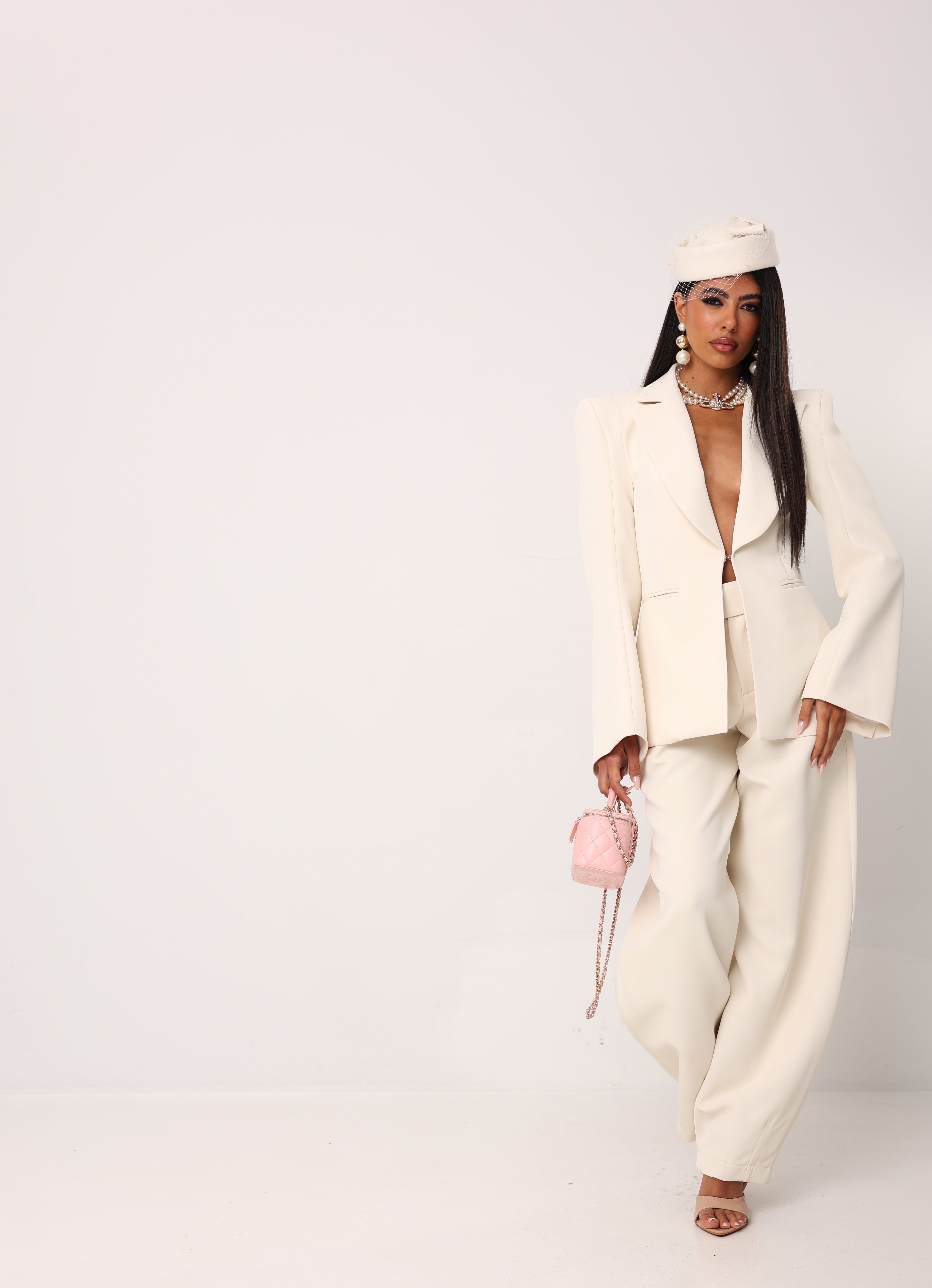 PANTALONI CINTURA KONNOR PANNA BY LUMINA