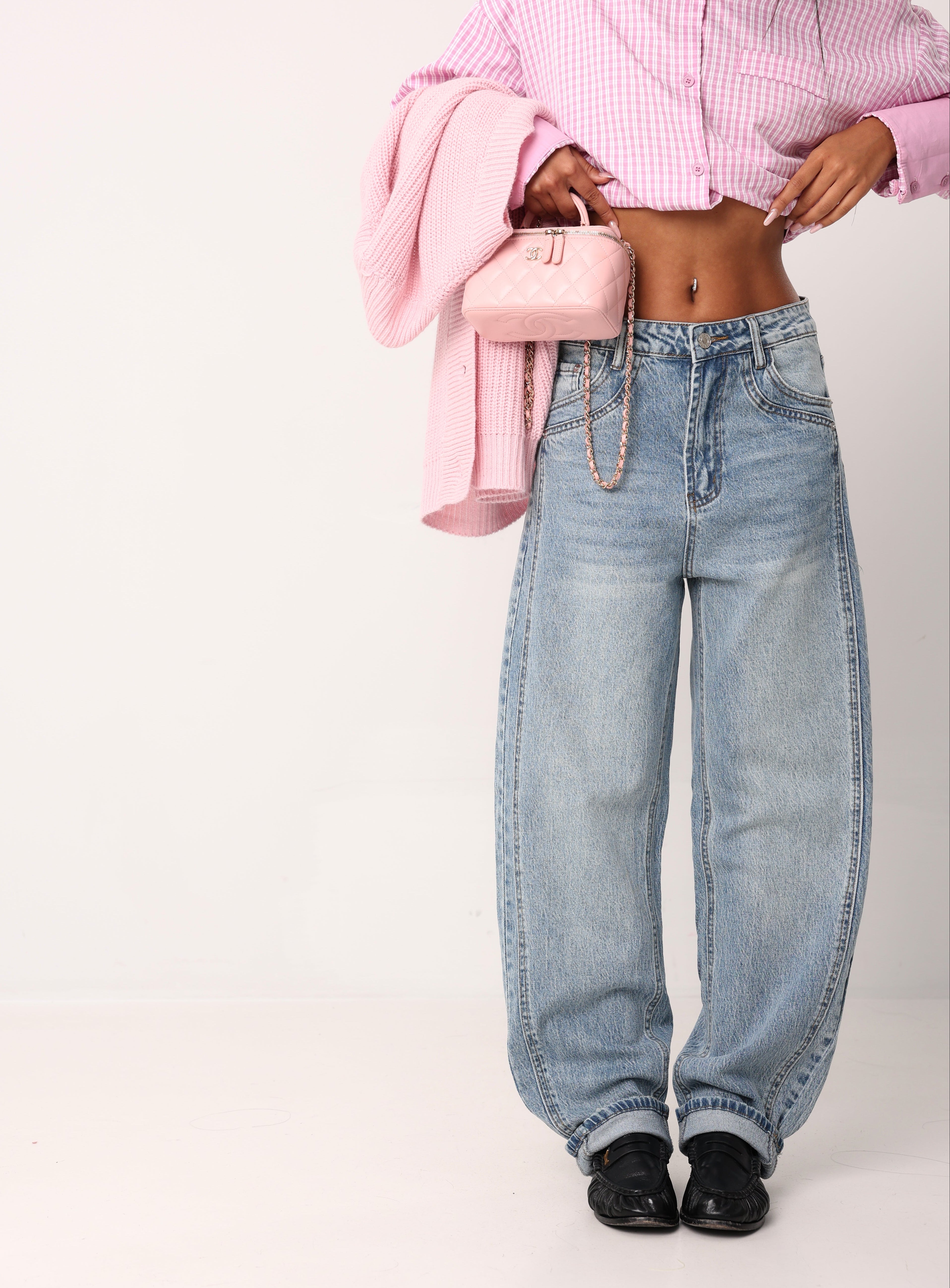 JEANS CORSICA BALLOON DENIM CHIARO