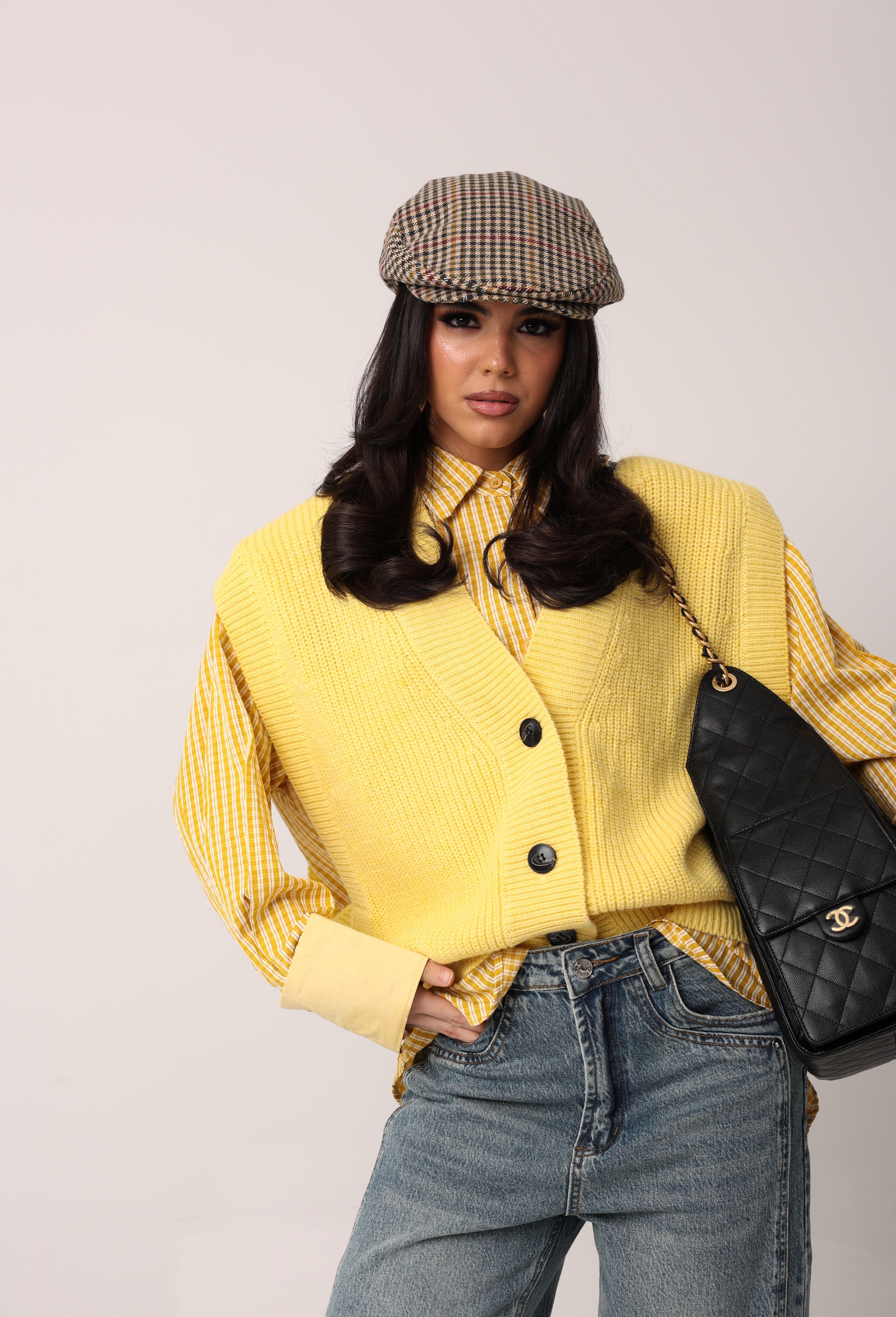 GILET BOTTONI CRESSIDA GIALLO BY LUMINA