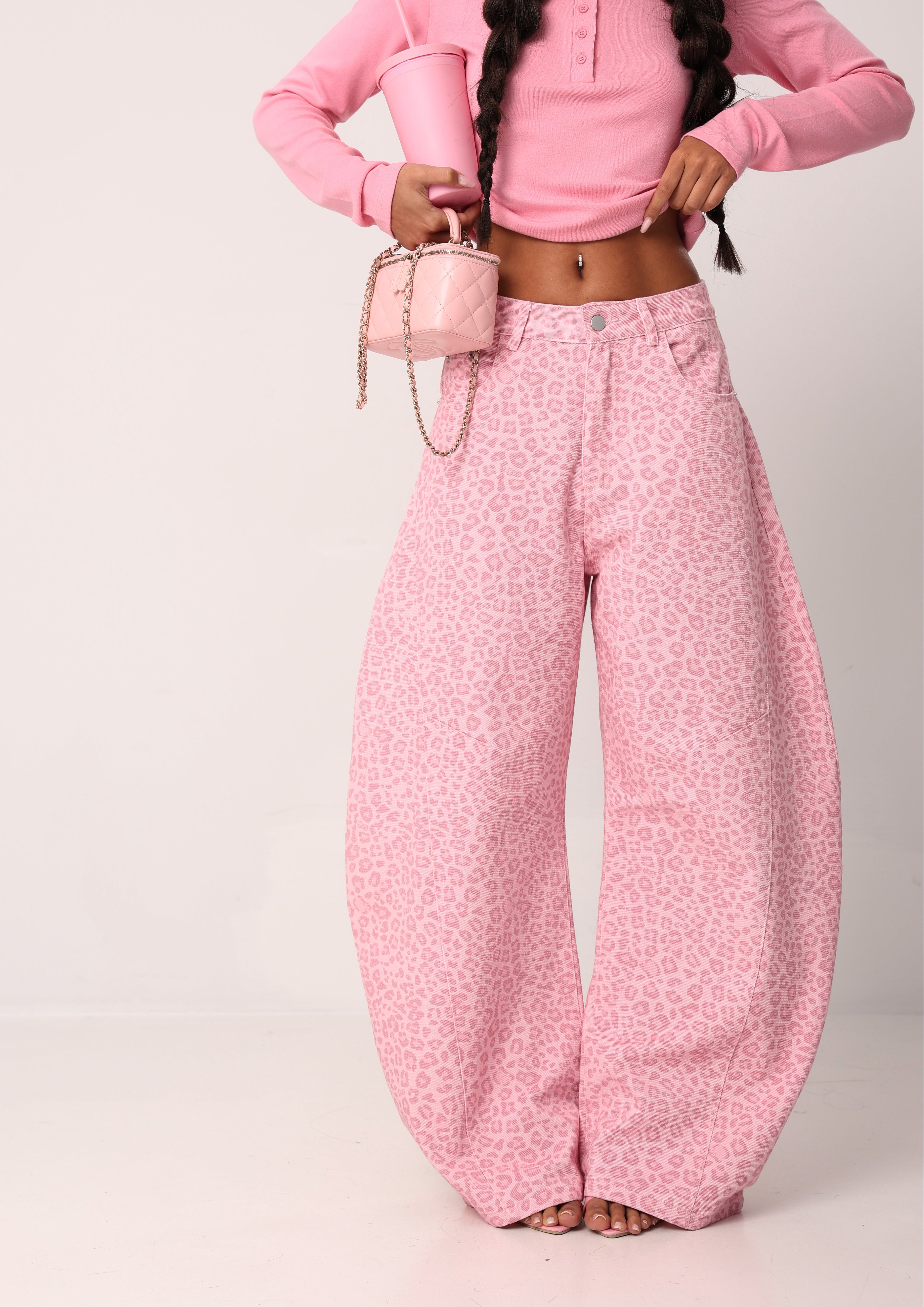 COORDINATO LEOPARDATO TIARE' ROSA