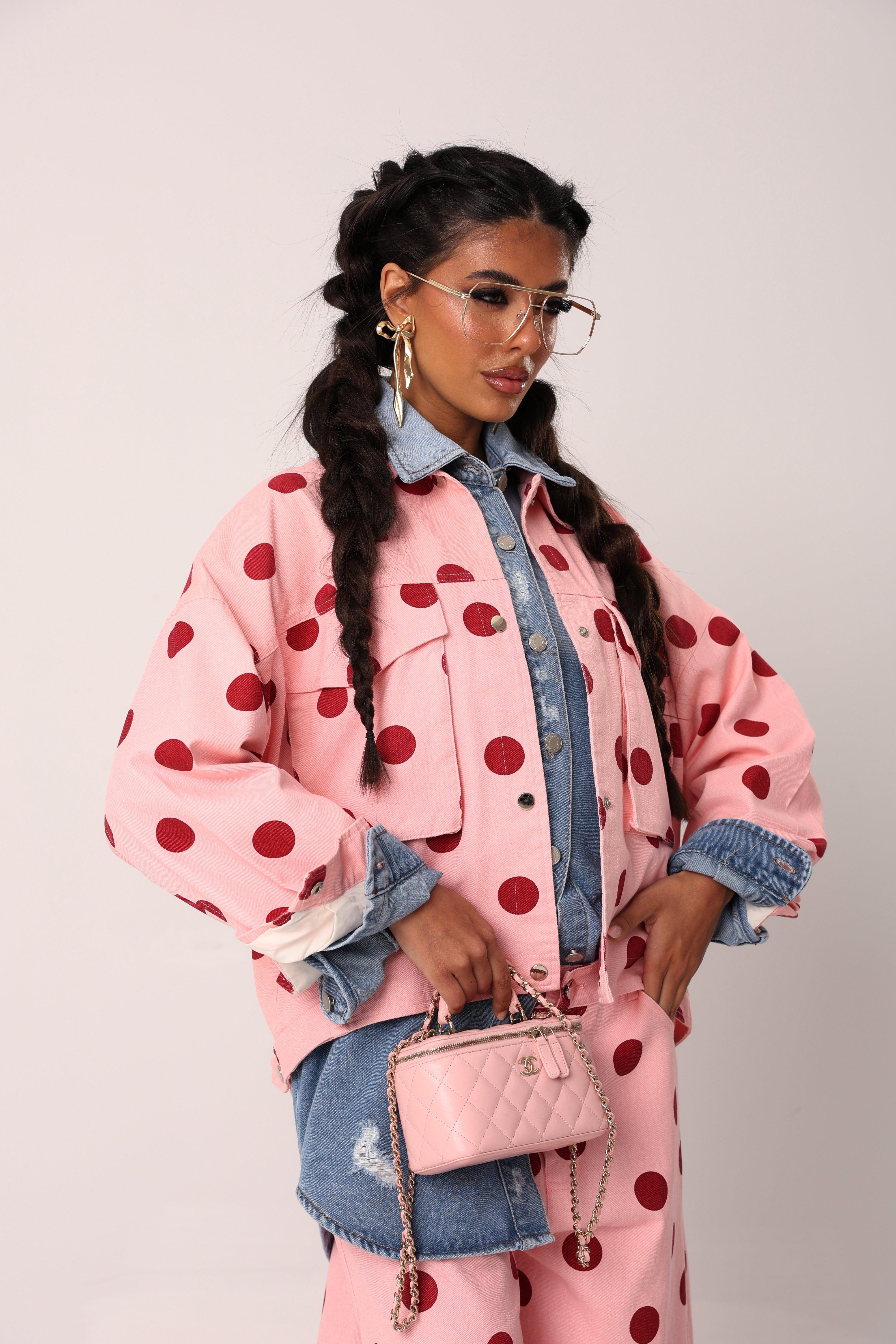 COORDINATO POIS MILES ROSA/BORDEAUX