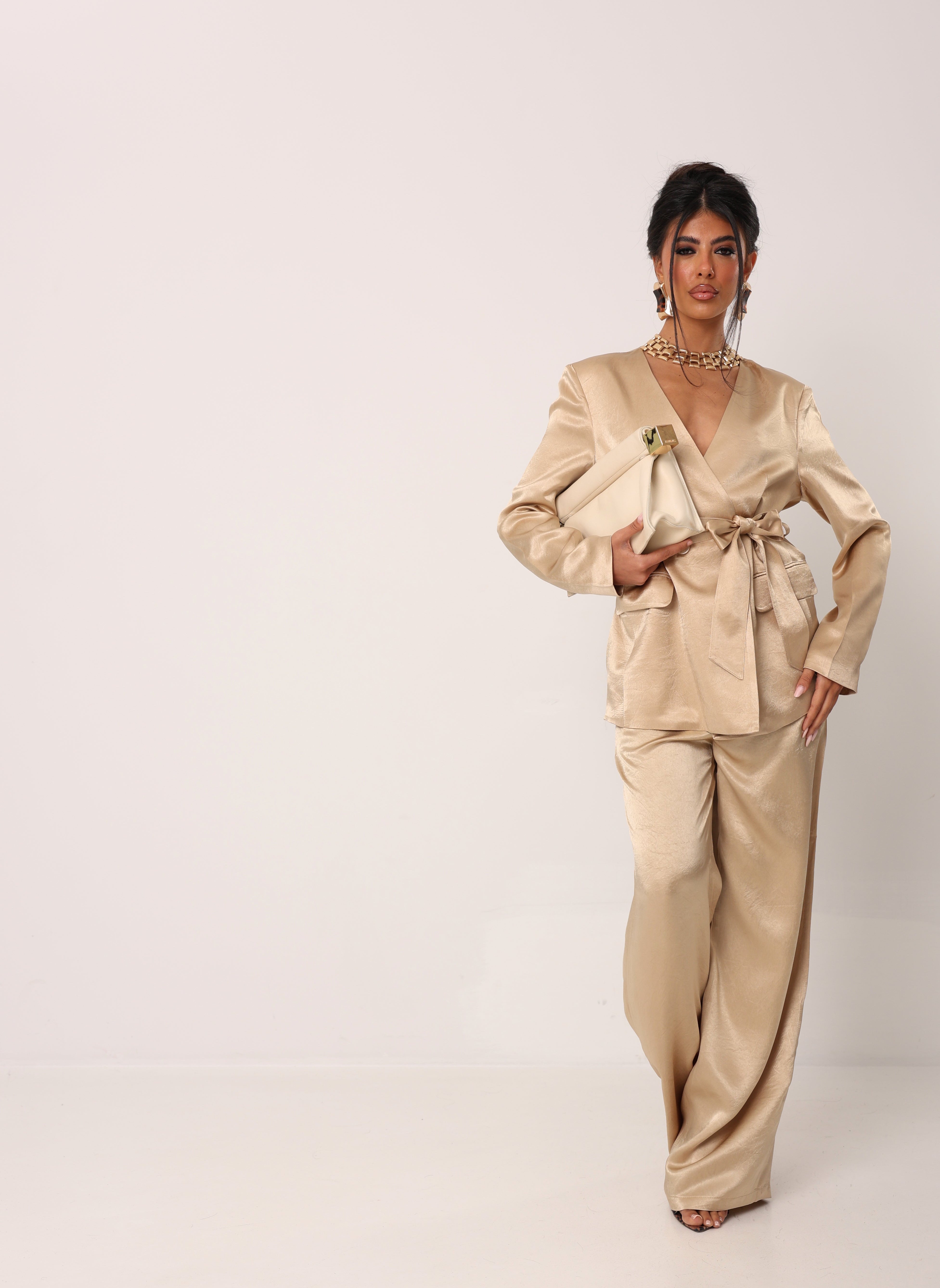 GIACCA EFFETTO SETA ELARIA CHAMPAGNE