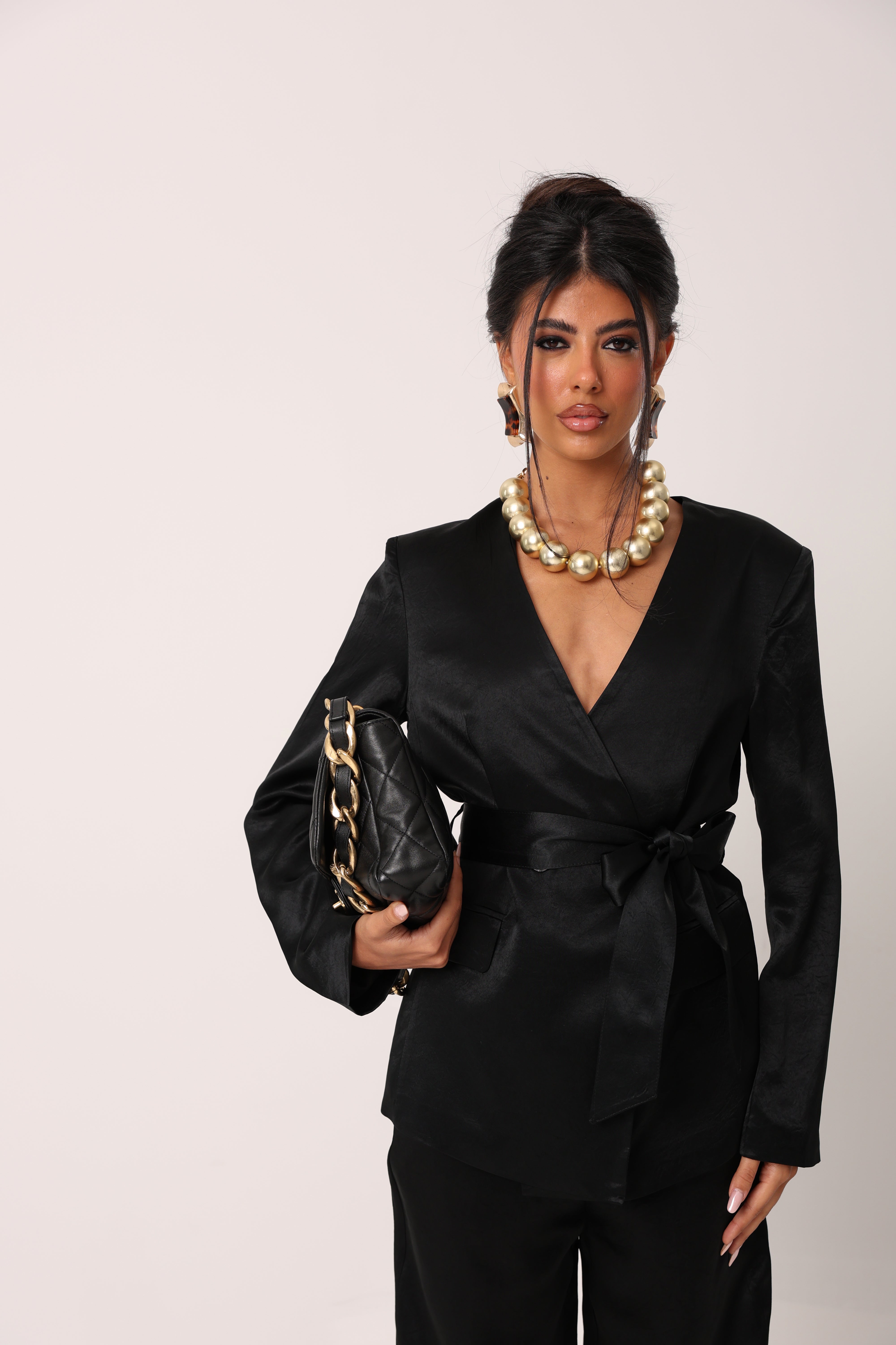 GIACCA EFFETTO SETA ELARIA NERA