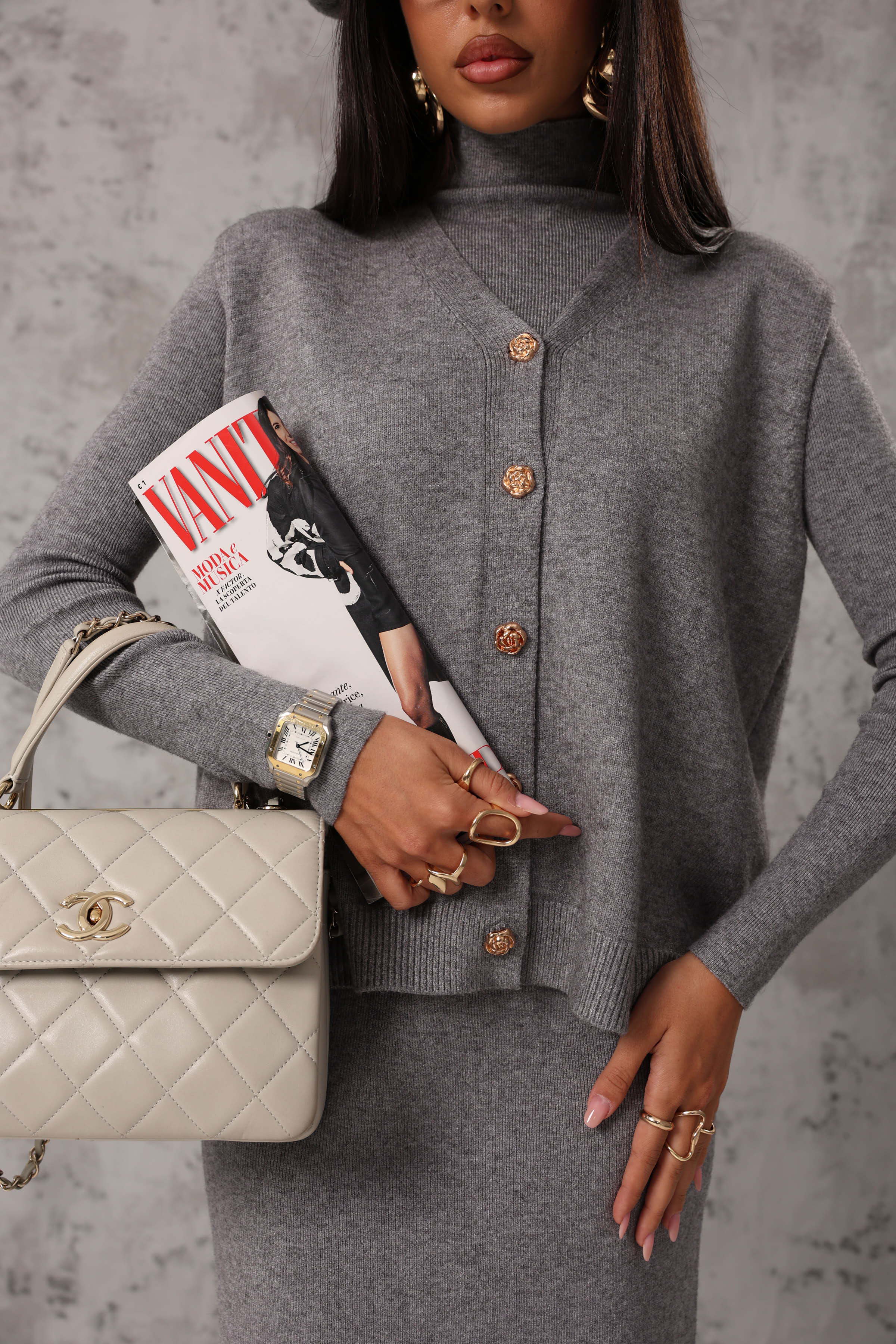 COORDINATO BAKERY GRIGIO 3 PEZZI