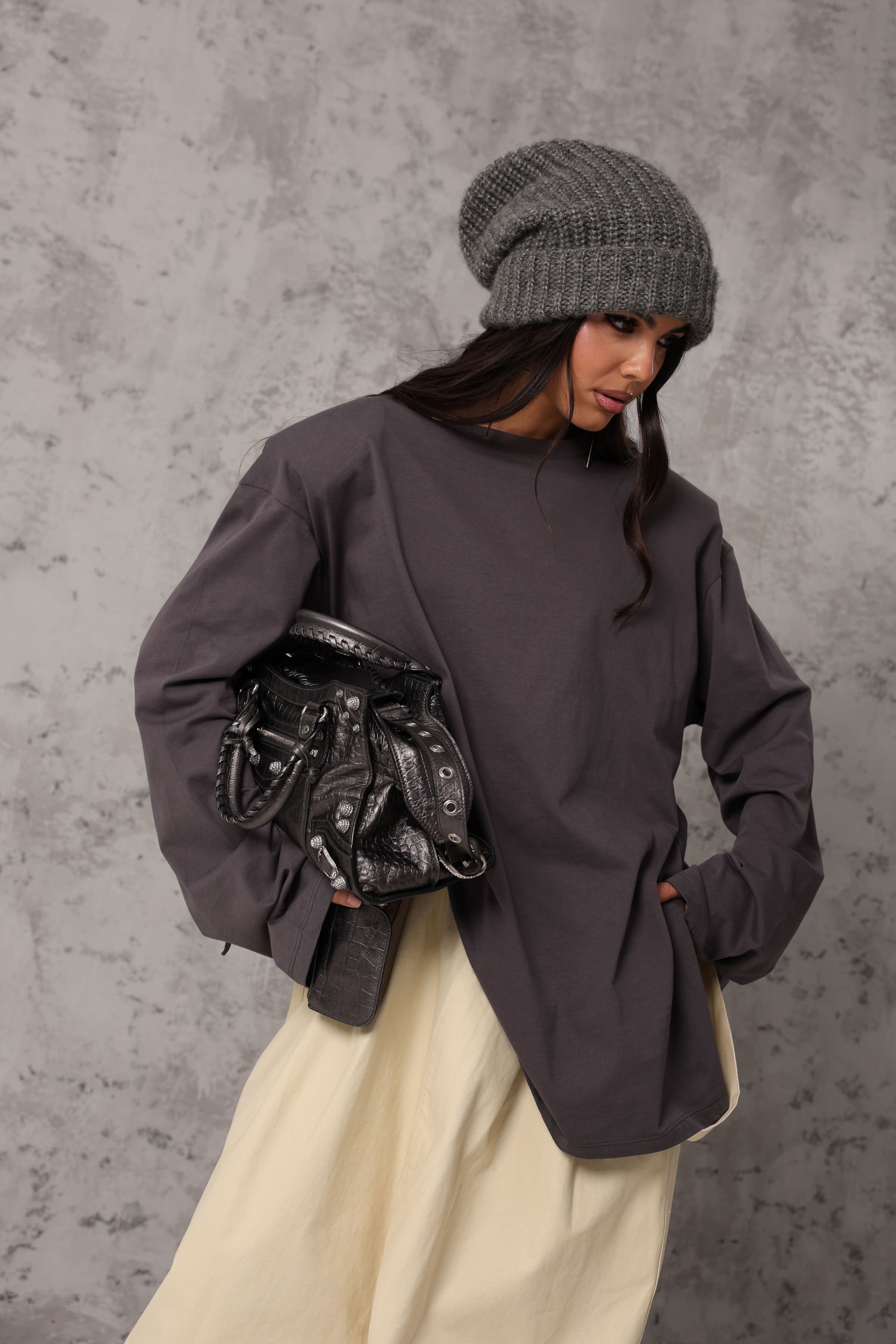 MAGLIA SPALLINE ZAYN GRIGIO ANTRACITE