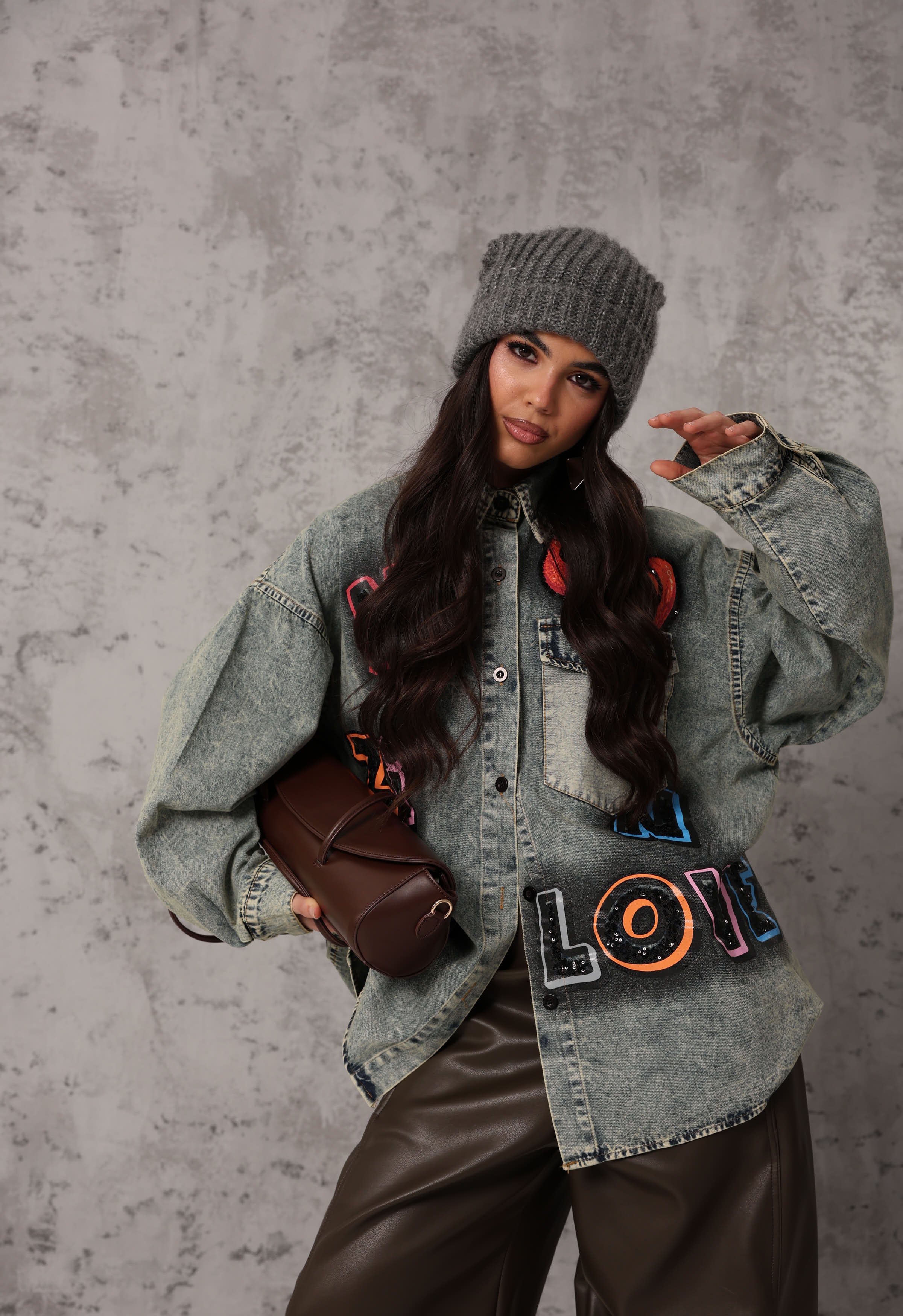 CAMICIA "AMAZING, I LOVE IT" DENIM SLAVATO