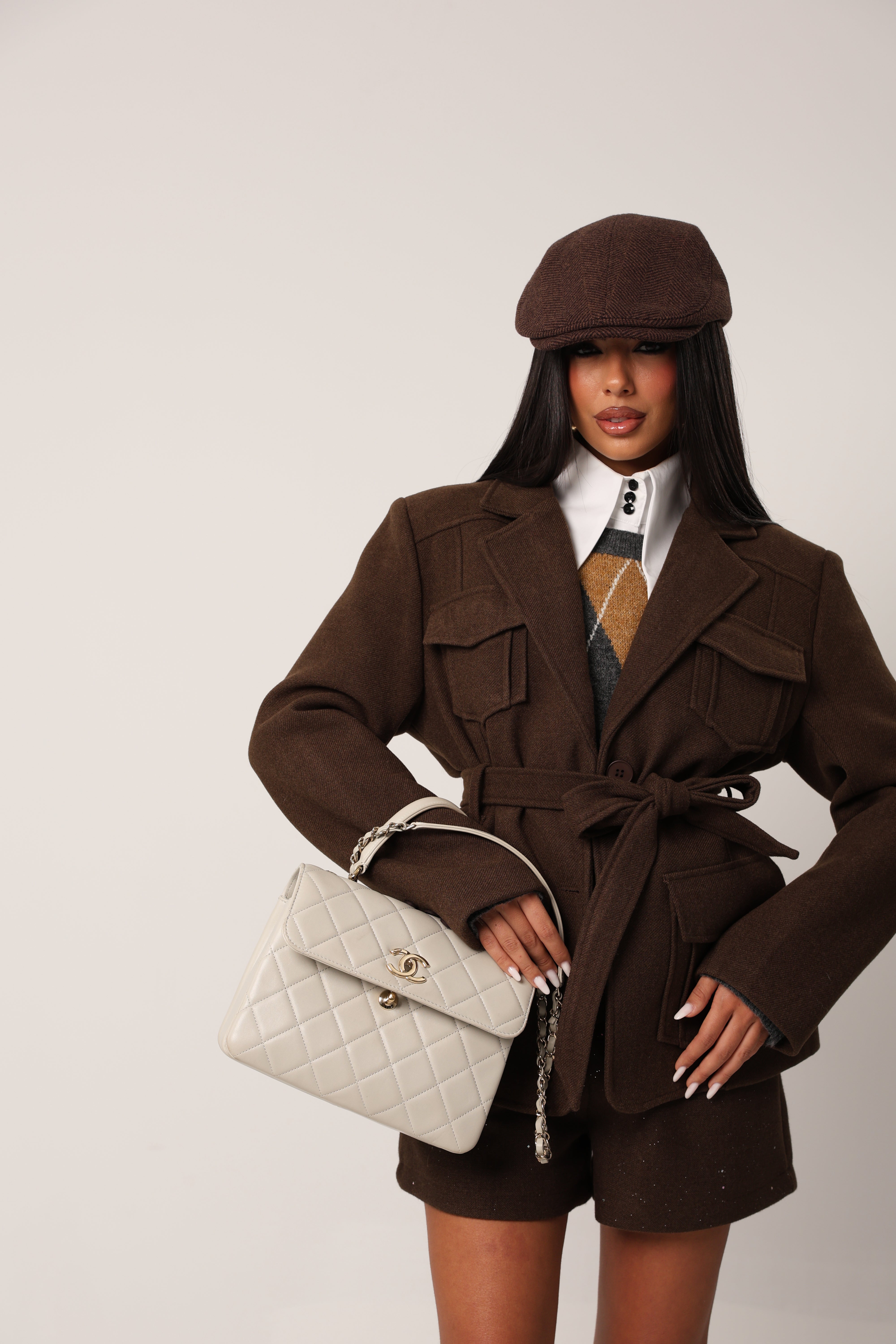 CAPPOTTO DEVIN MARRONE + CINTURA