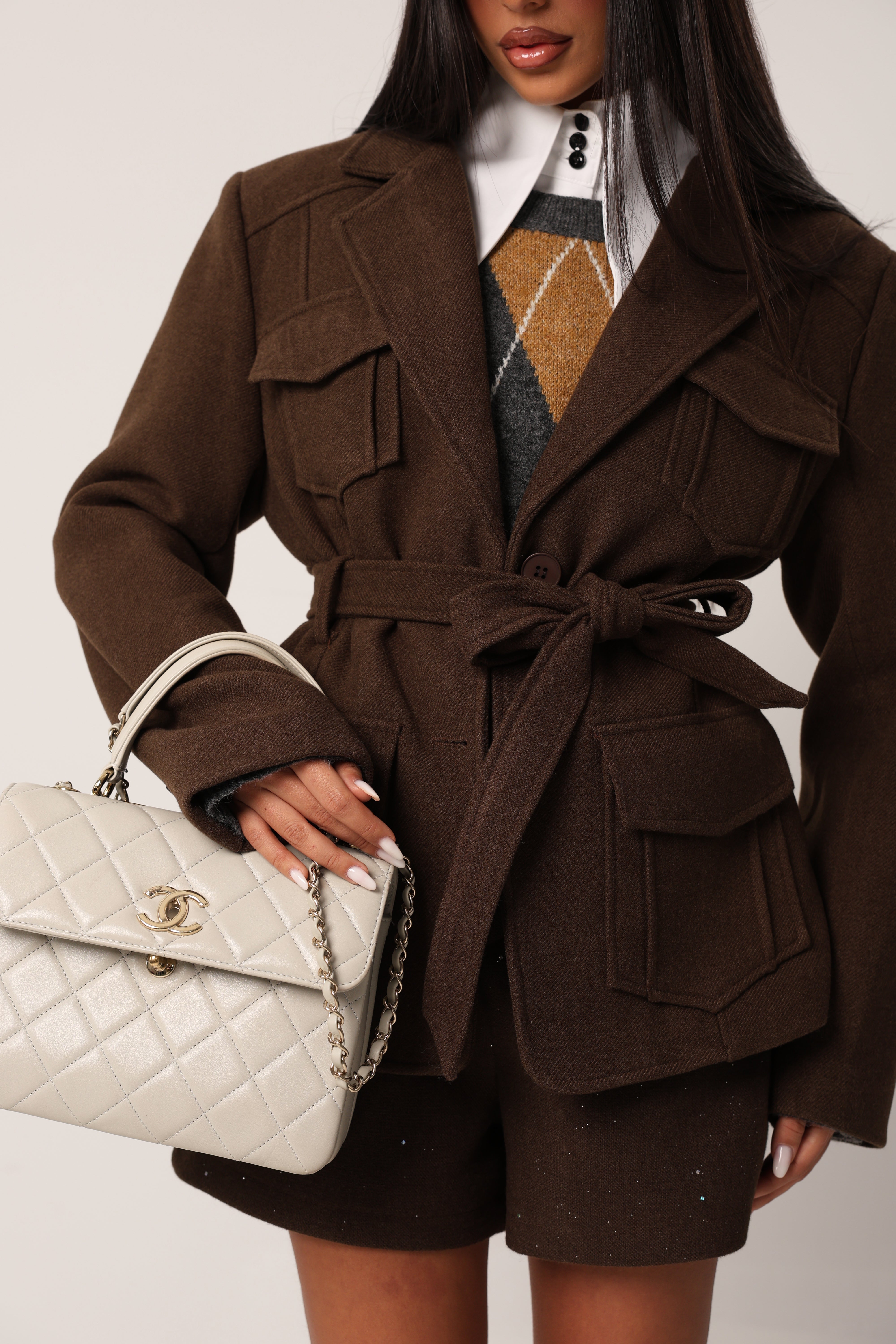 CAPPOTTO DEVIN MARRONE + CINTURA