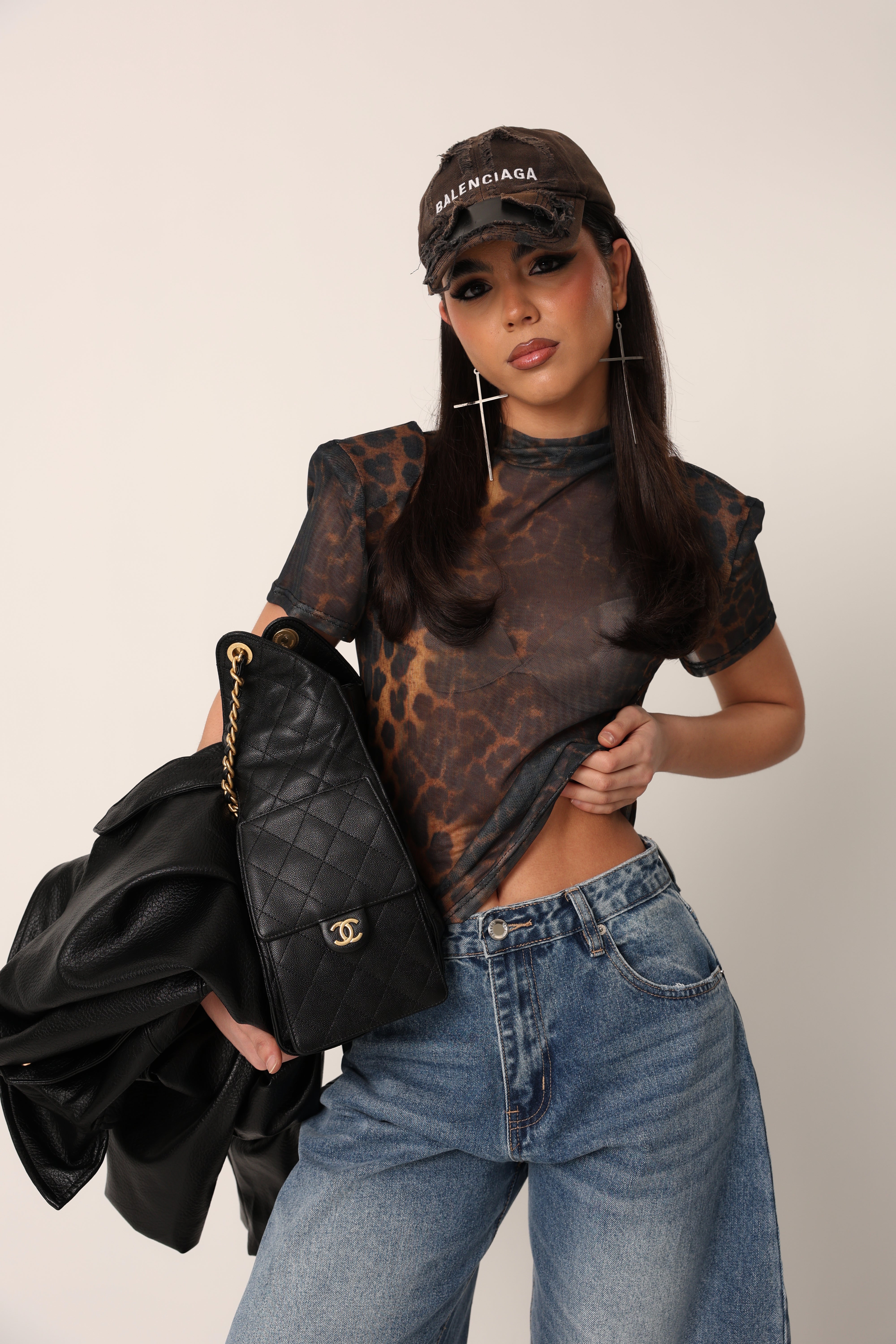 MAGLIETTINA JAMIS LEOPARDATA